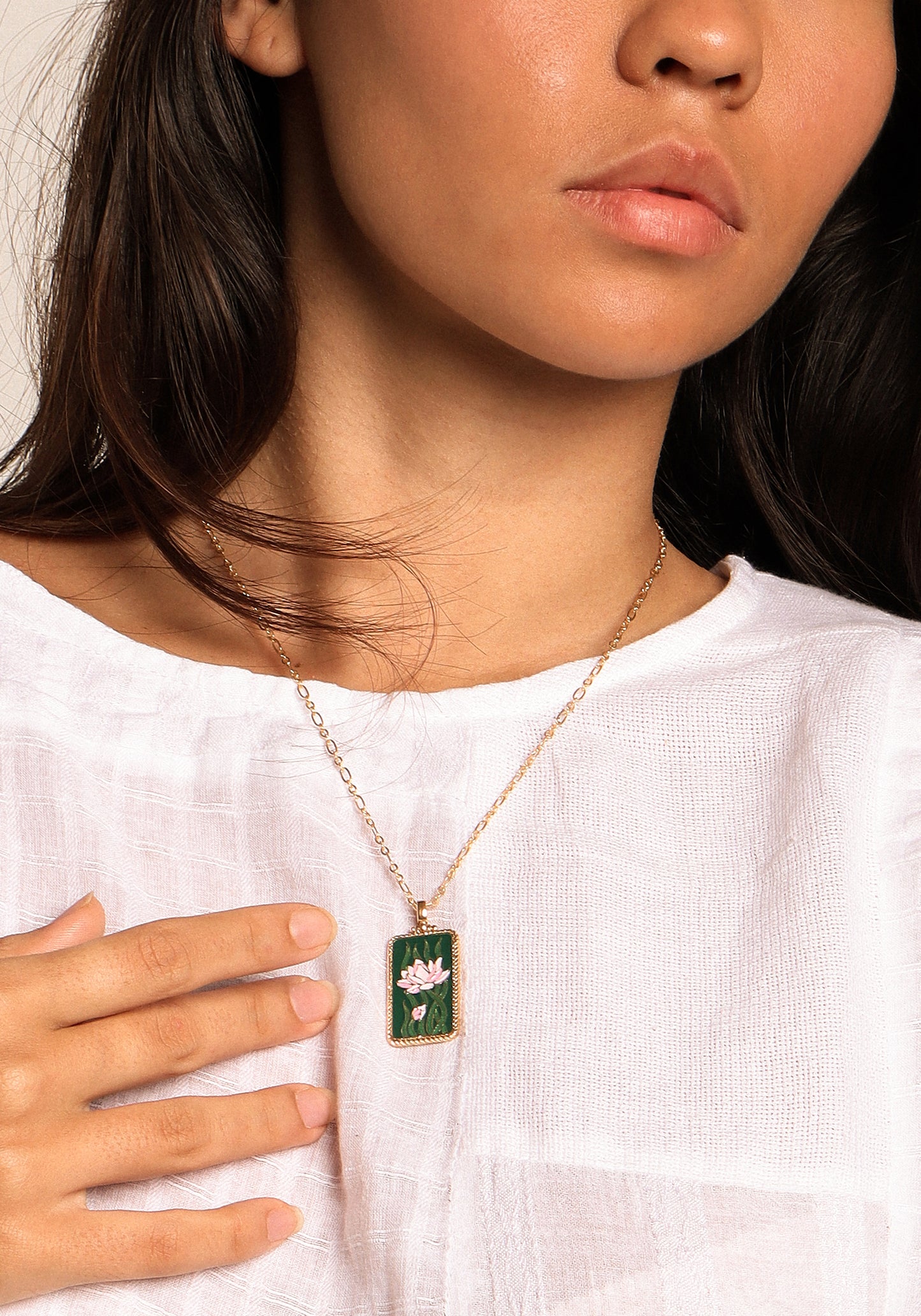 Every Flower Is A Soul Enamel Necklace