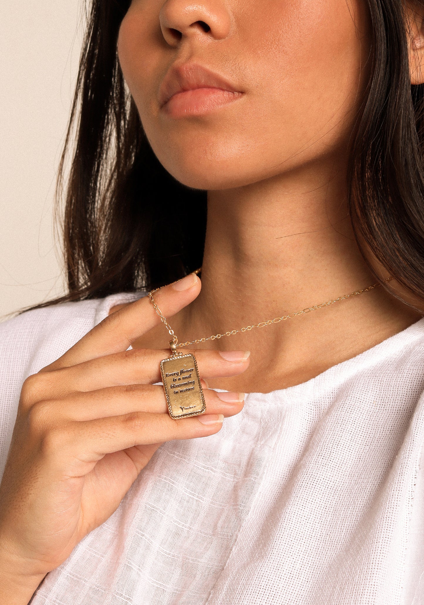 Every Flower Is A Soul Enamel Necklace