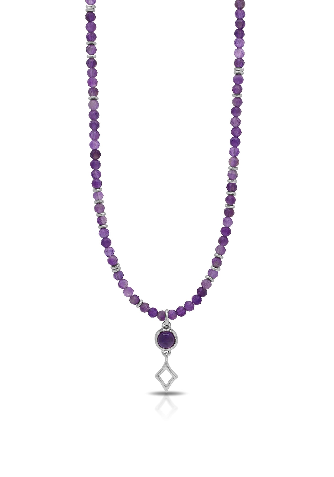 Amethyst Ether Element Beaded Necklace and Pendant