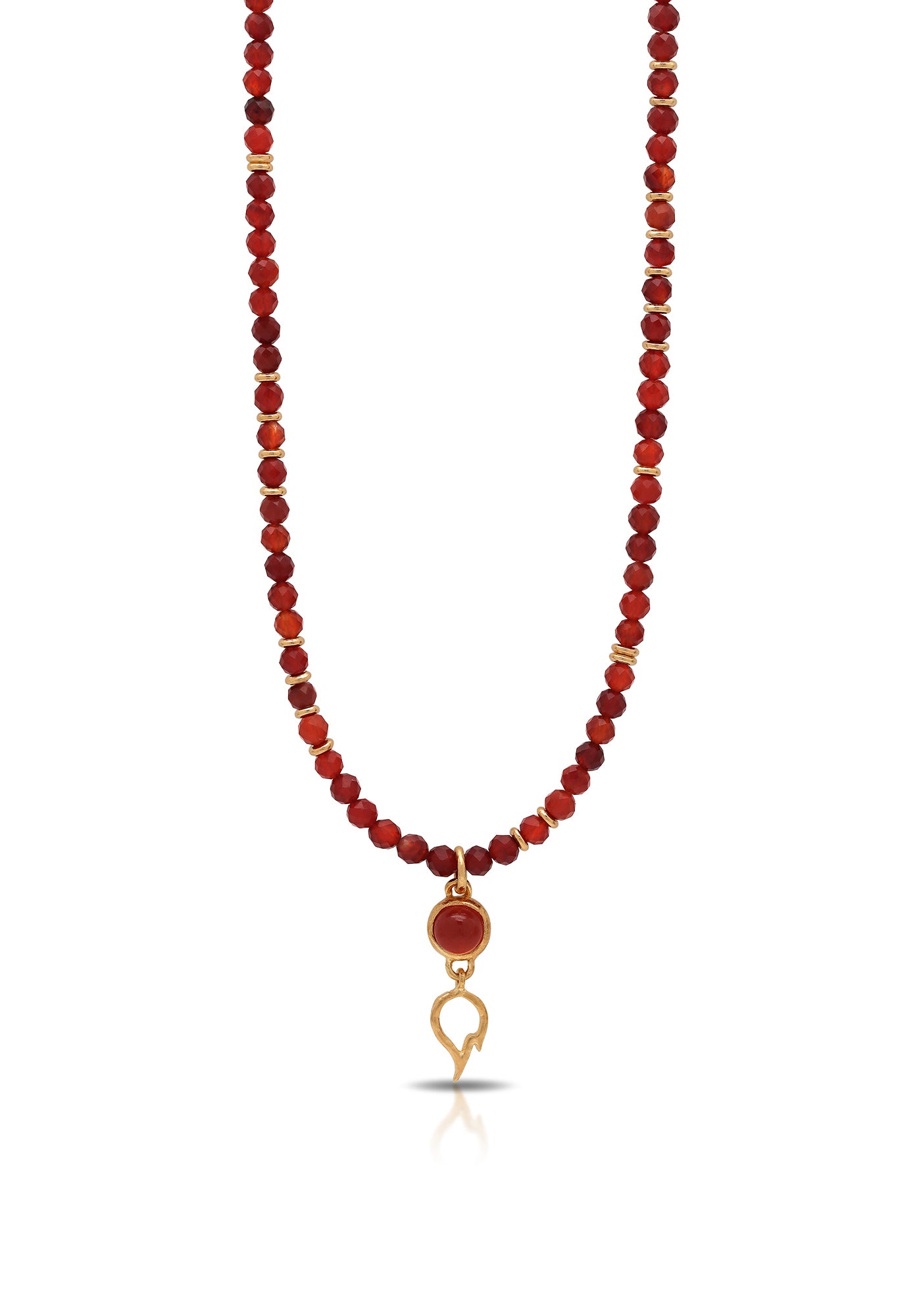 Carnelian Fire Element Beaded Necklace and Pendant