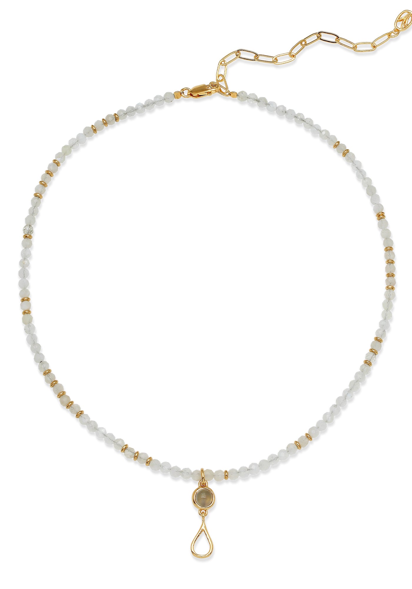 Moonstone Water Element Beaded Necklace and Pendant