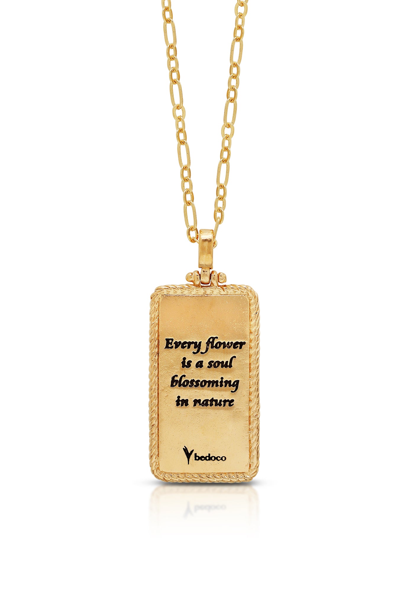 Every Flower Is A Soul Enamel Necklace