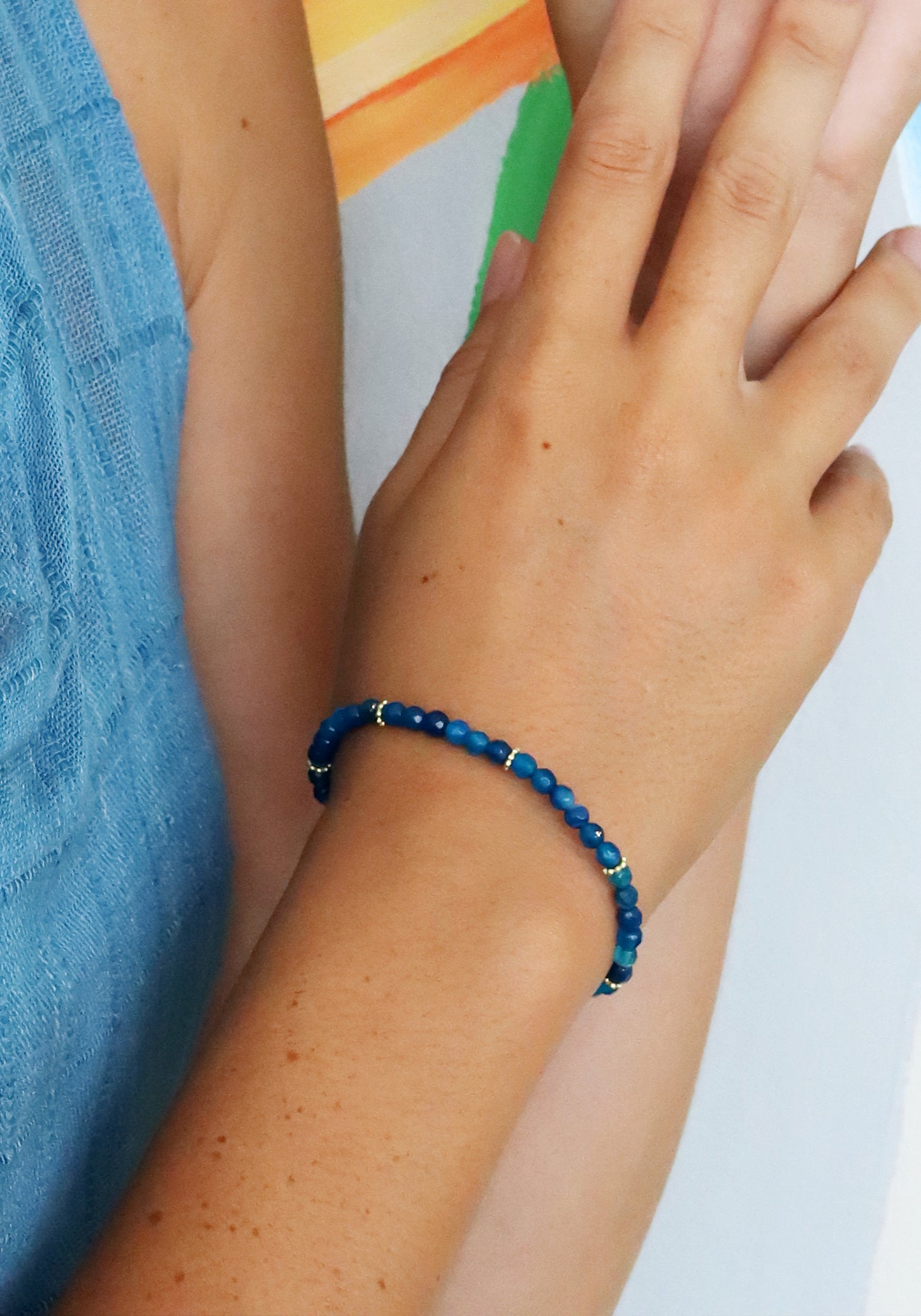 Mix Blue Color Splash Bracelet