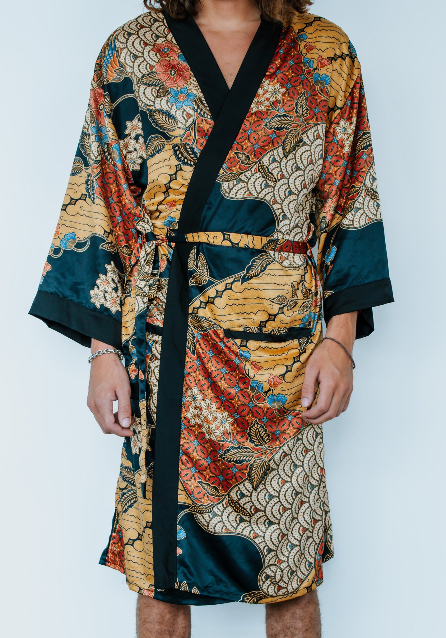 The Budaya Kimono - Black Yellow Batik