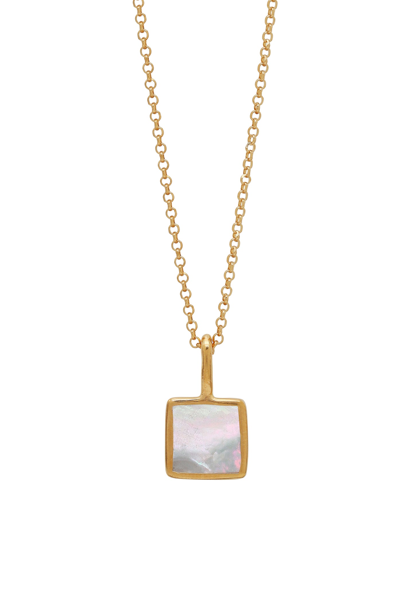 Gold Mother Of Pearl Necklace