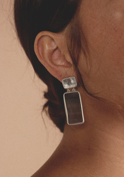 Silver Mother Of Pearl Earrings