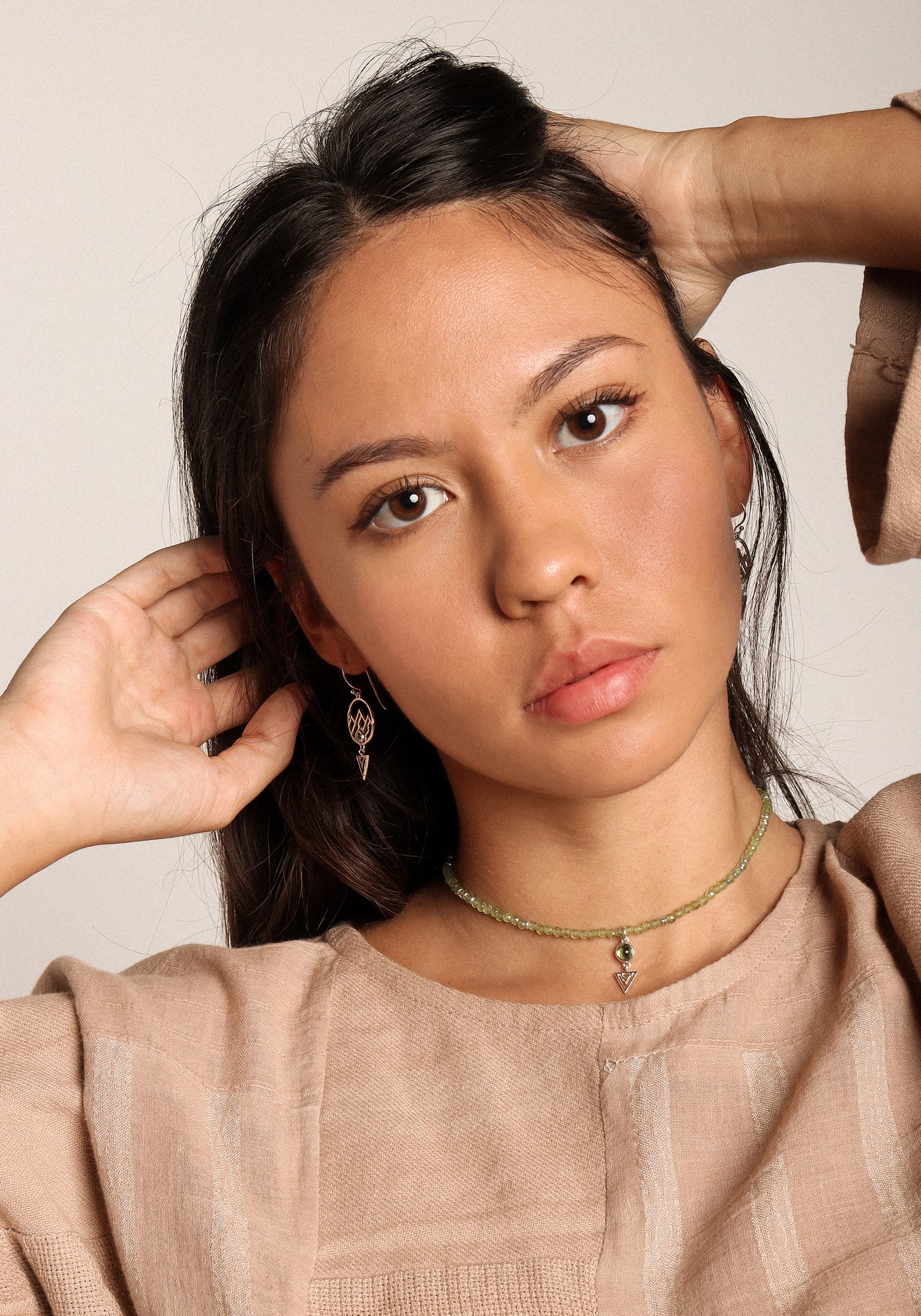 Earth Peridot Element Earrings