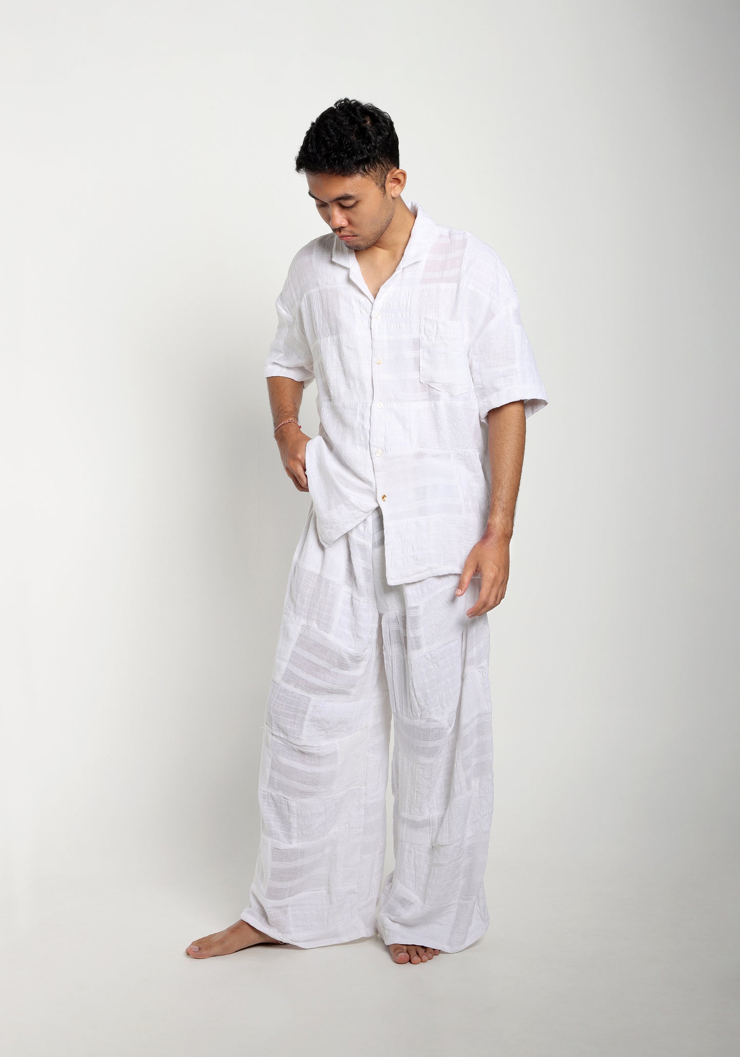 Shirt Textured Patchwork