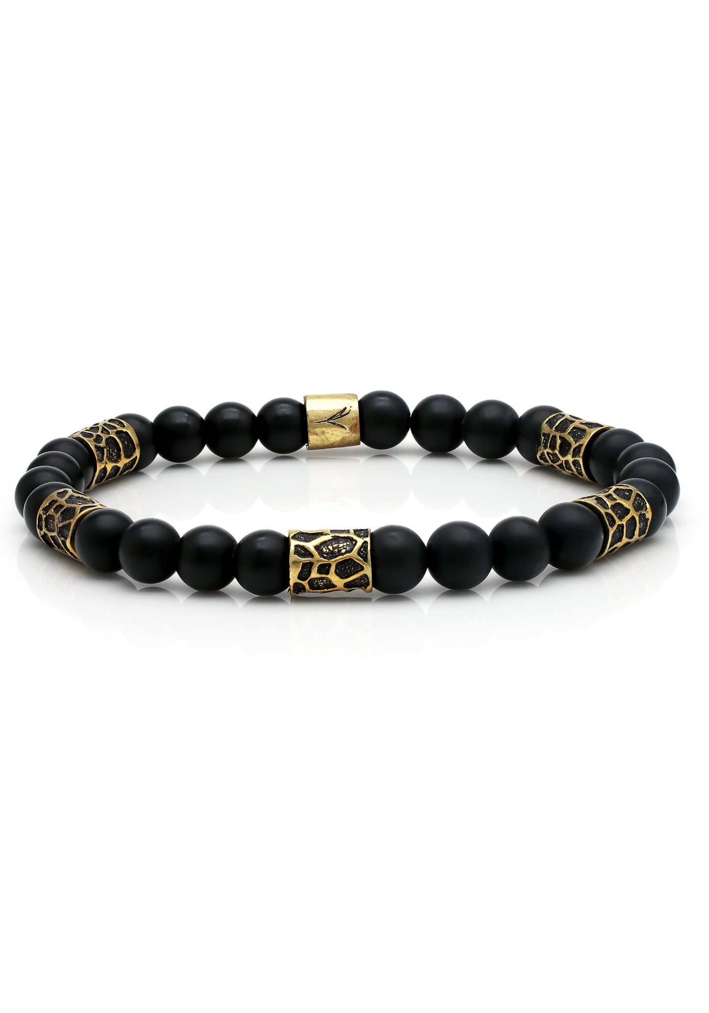 Giraffe Onyx Stretch Bracelet (Peace & Grounding)