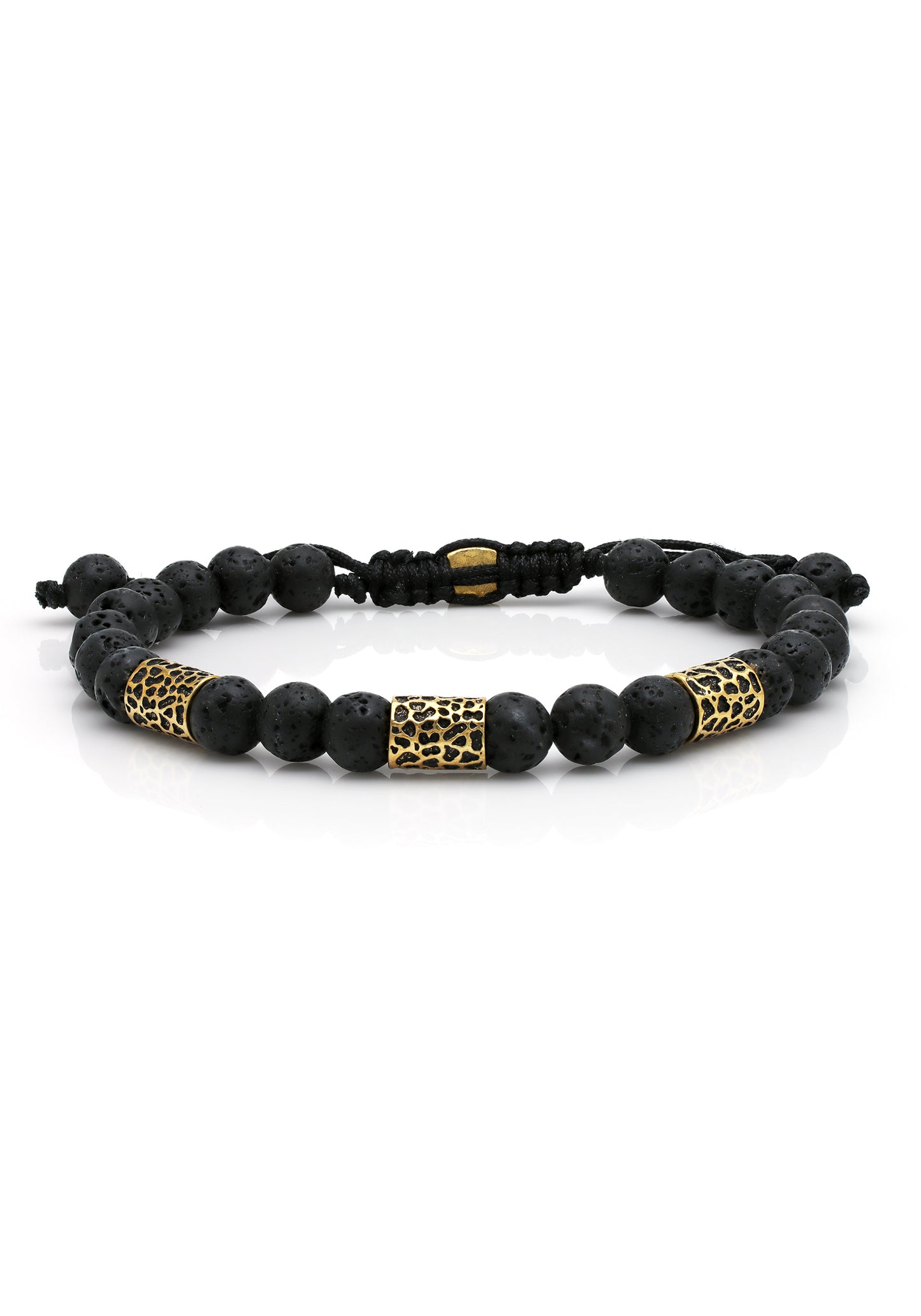 Leopard Lava Stone Adjustable Bracelet (Strength and Confidence)