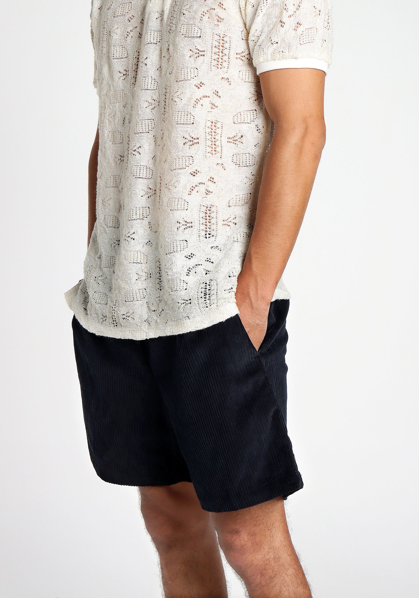 Corduroy Short Black
