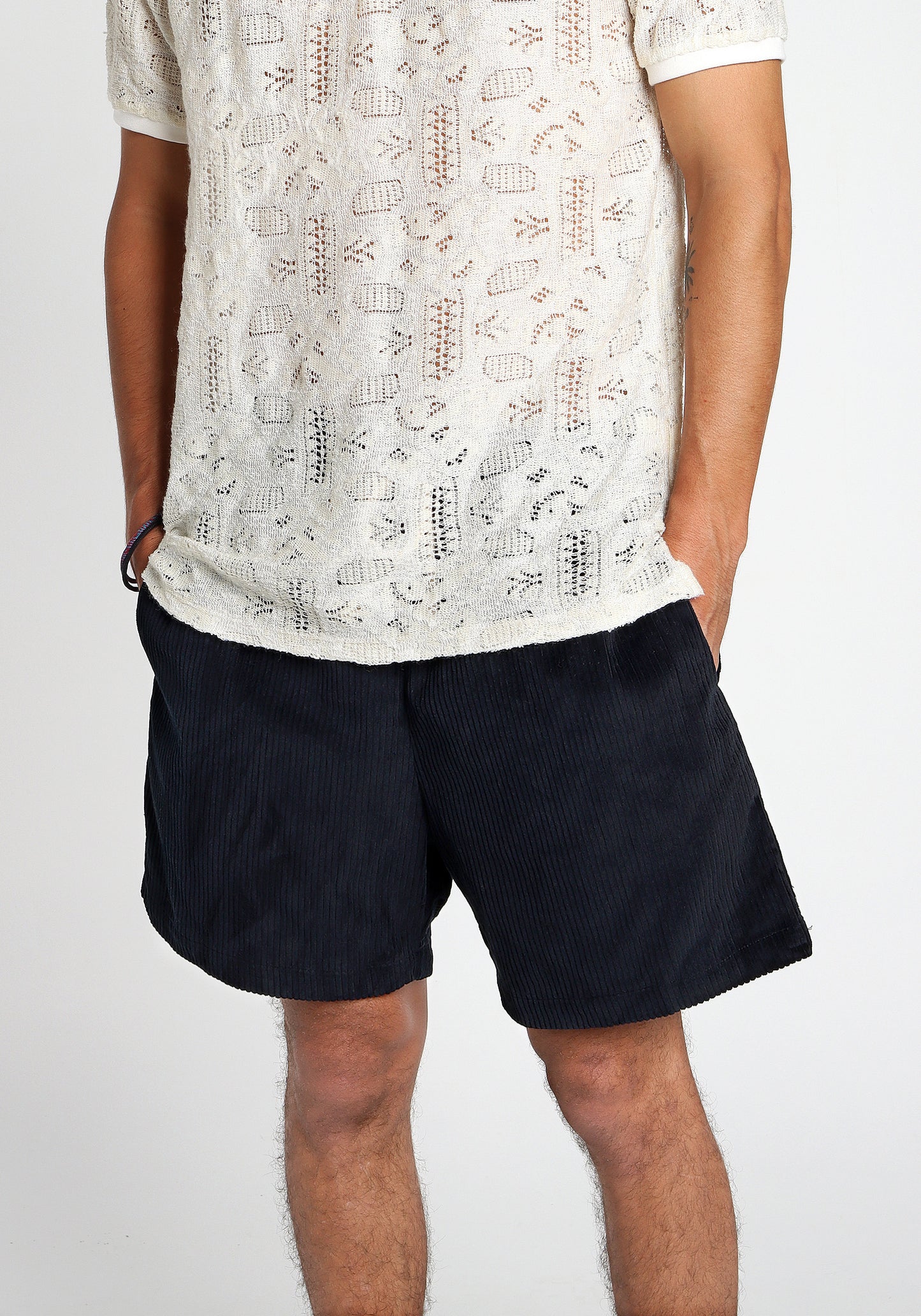 Corduroy Short Black