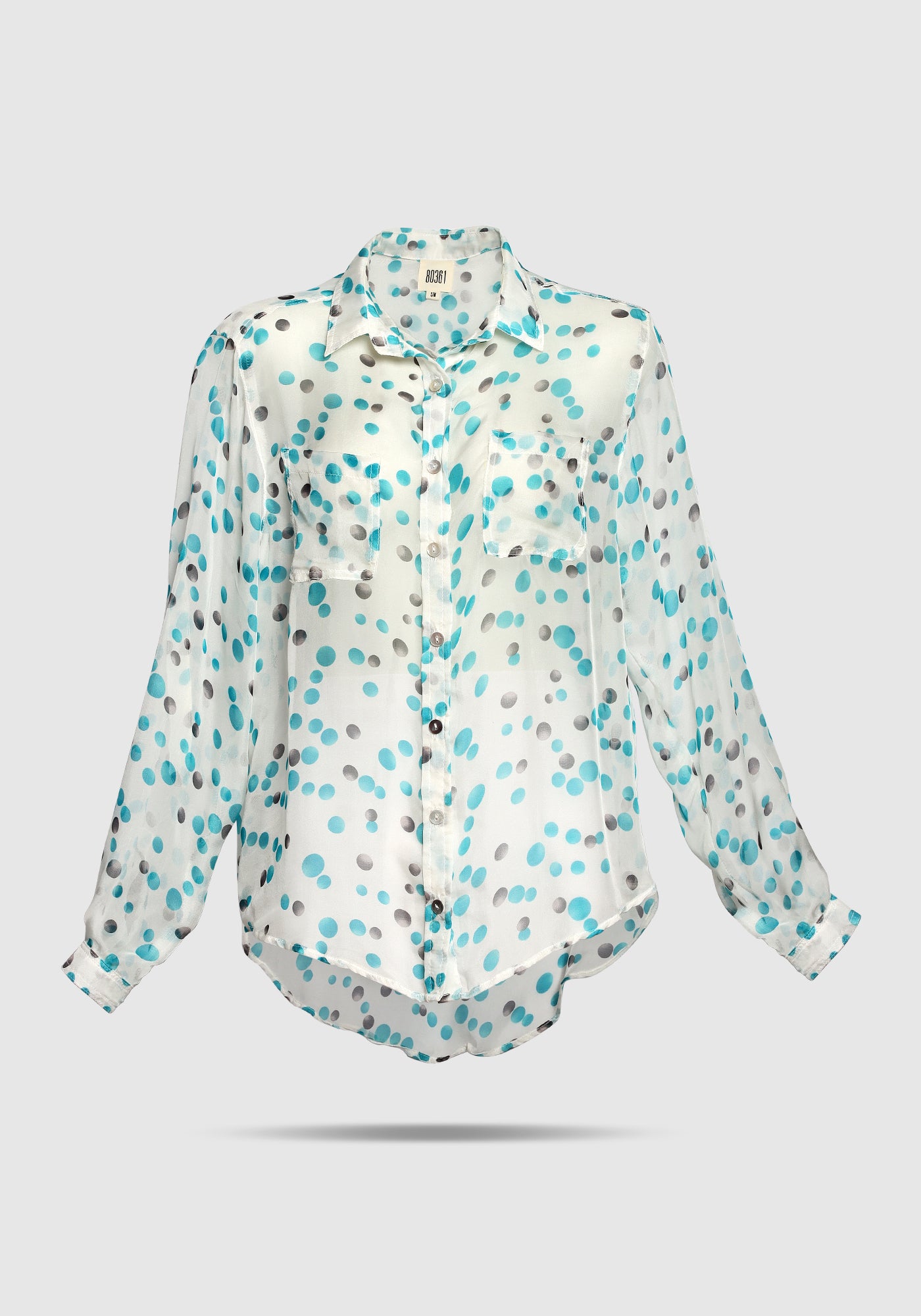 Button Shirt White Dot