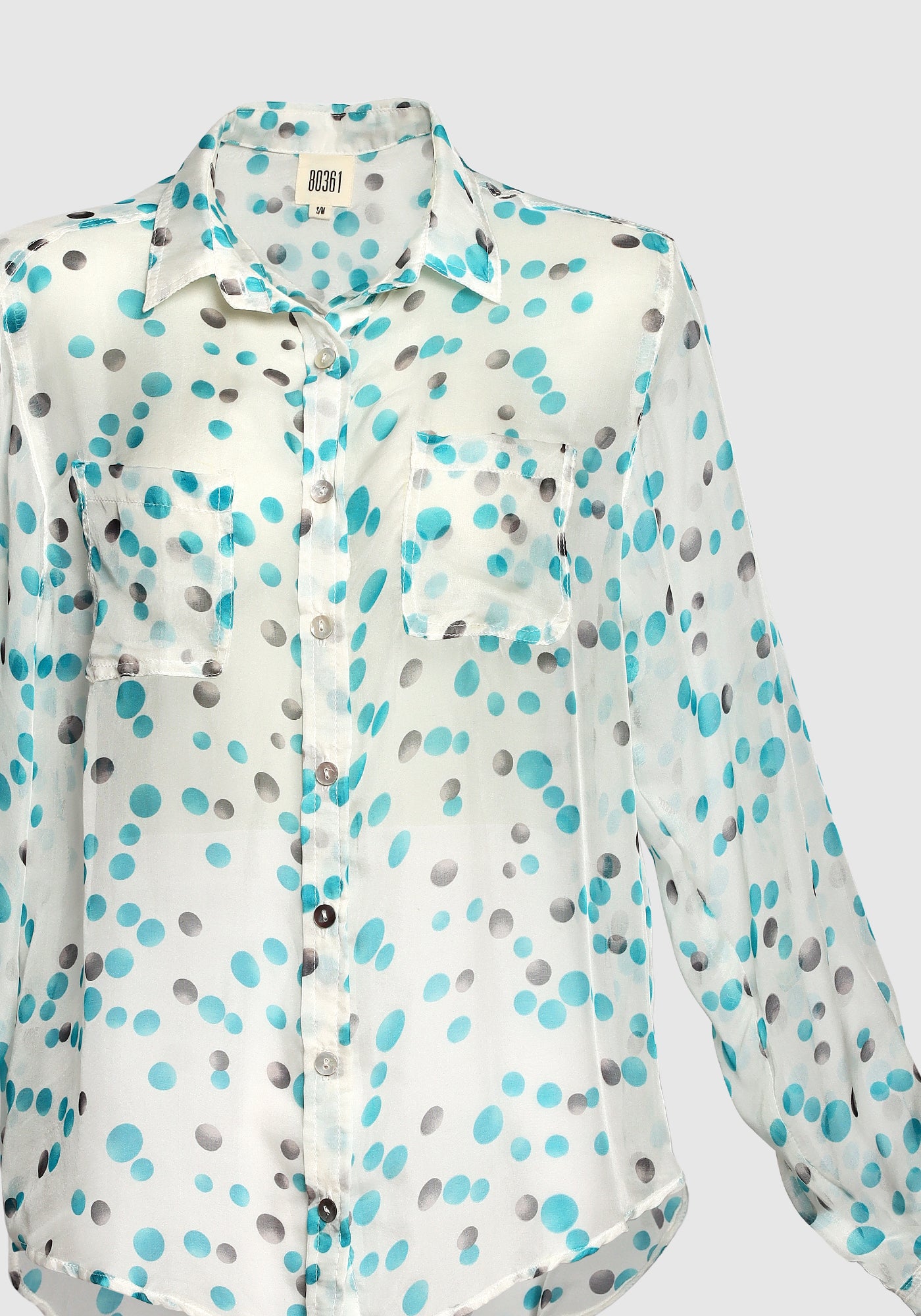 Button Shirt White Dot