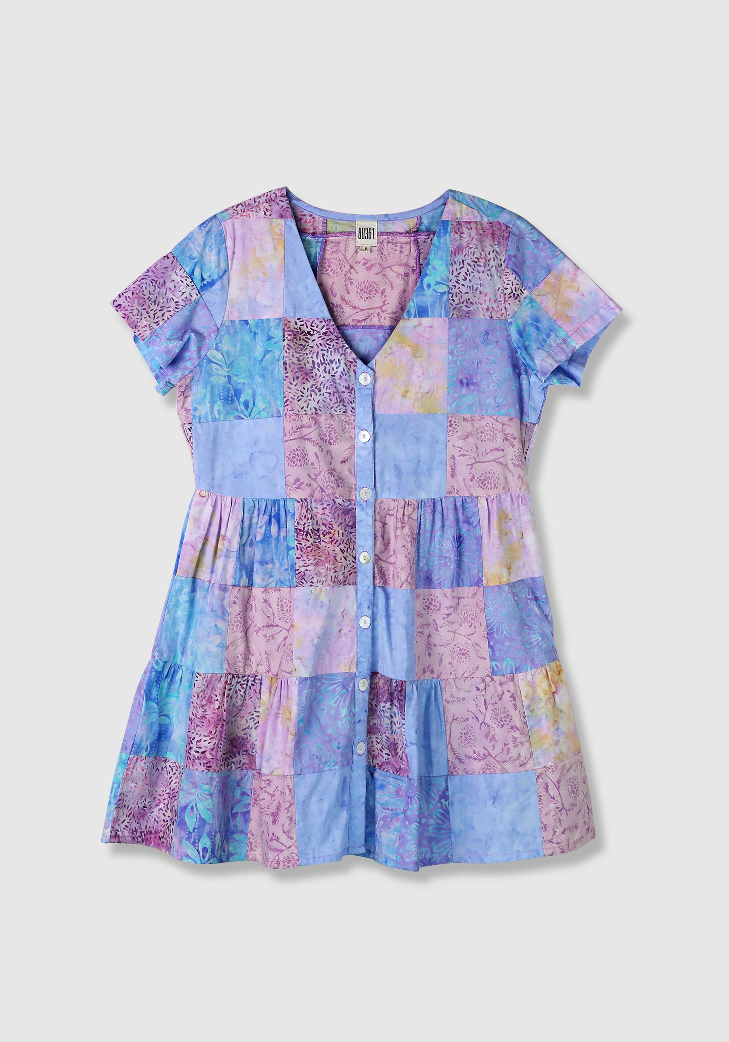 Button Patchwork Dress