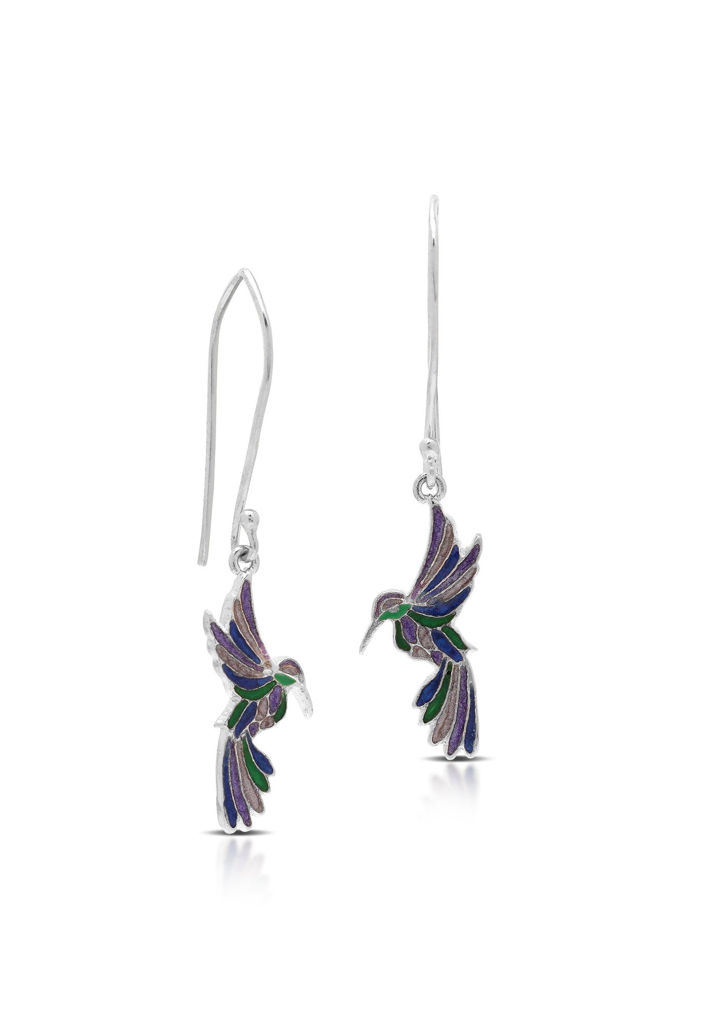 Hummingbird Painted Earrings