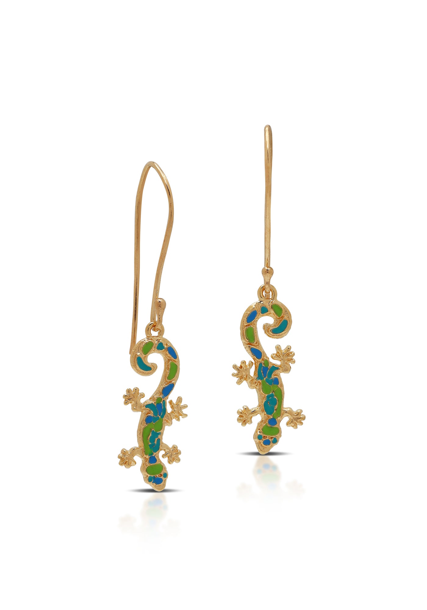Gecko Painted Earrings