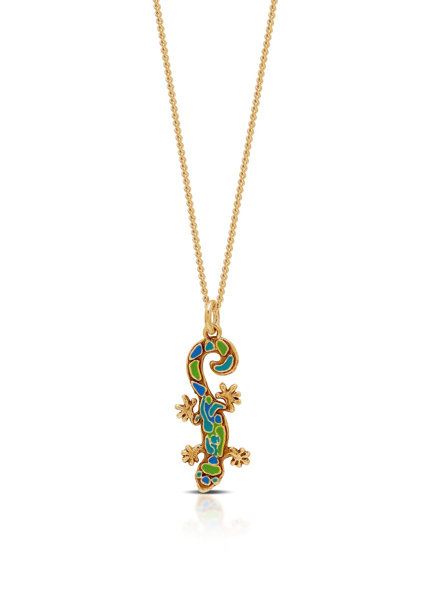 Gecko Painted Necklace