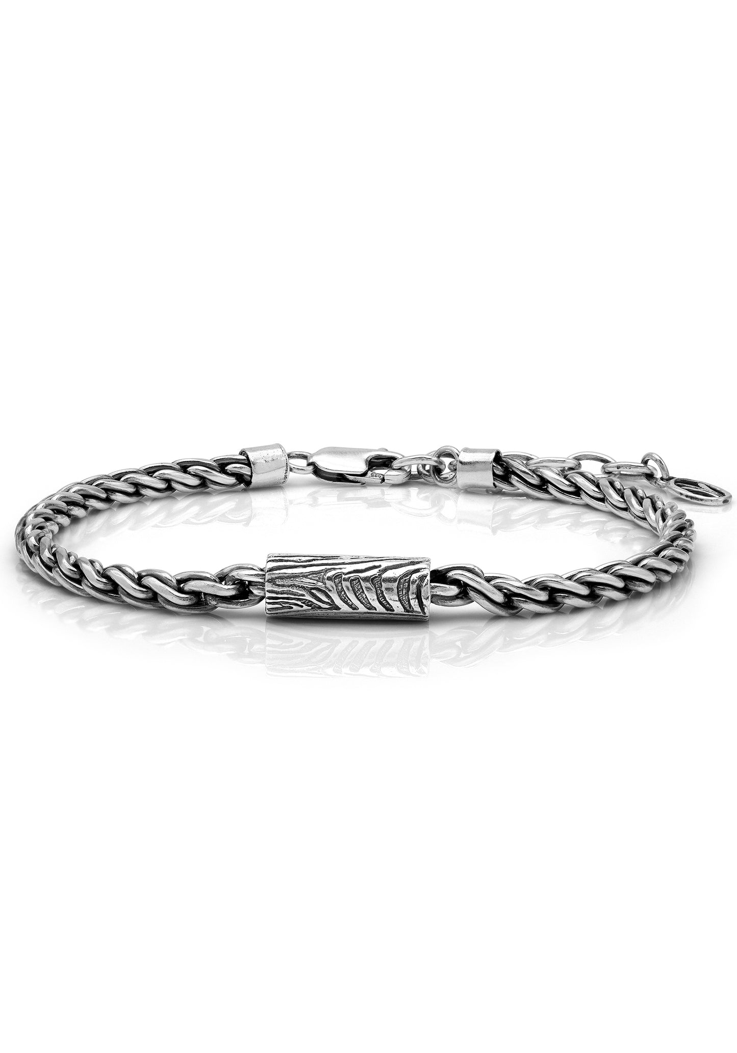 Zebra Pony Chain Bracelet Sterling Silver