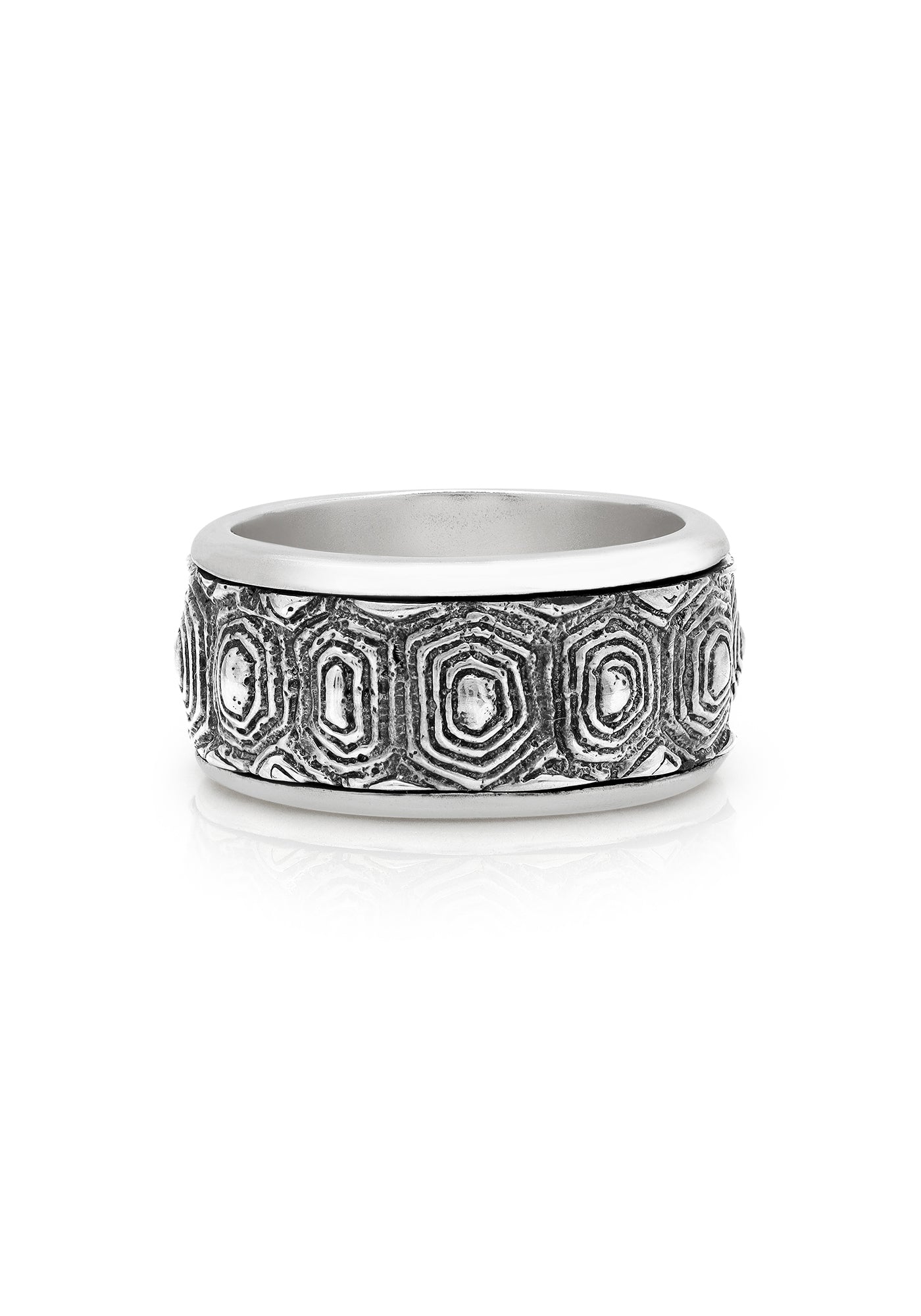 Turtle Back Spin Ring - Sterling Silver