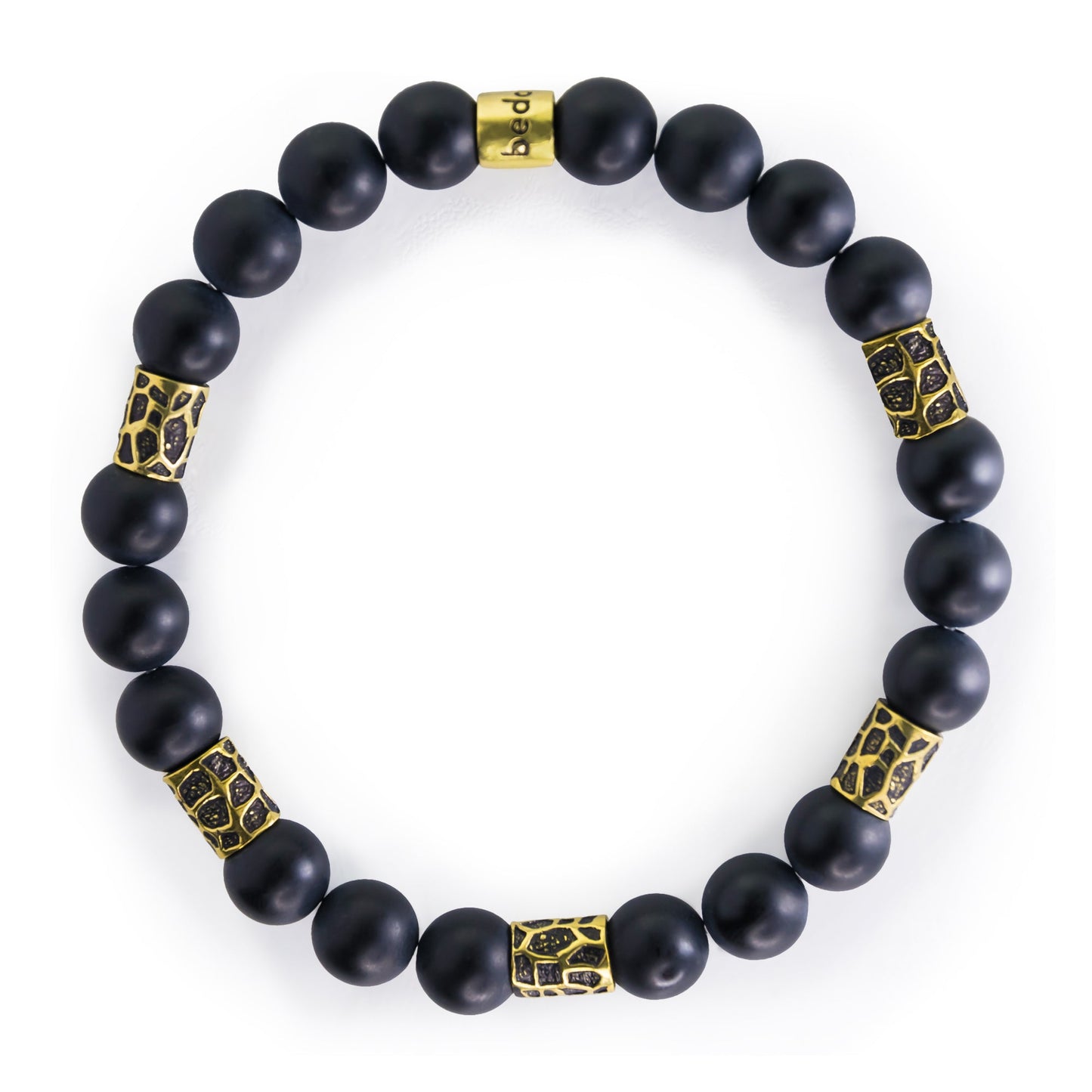 Giraffe Onyx Stretch Bracelet (Peace & Grounding)