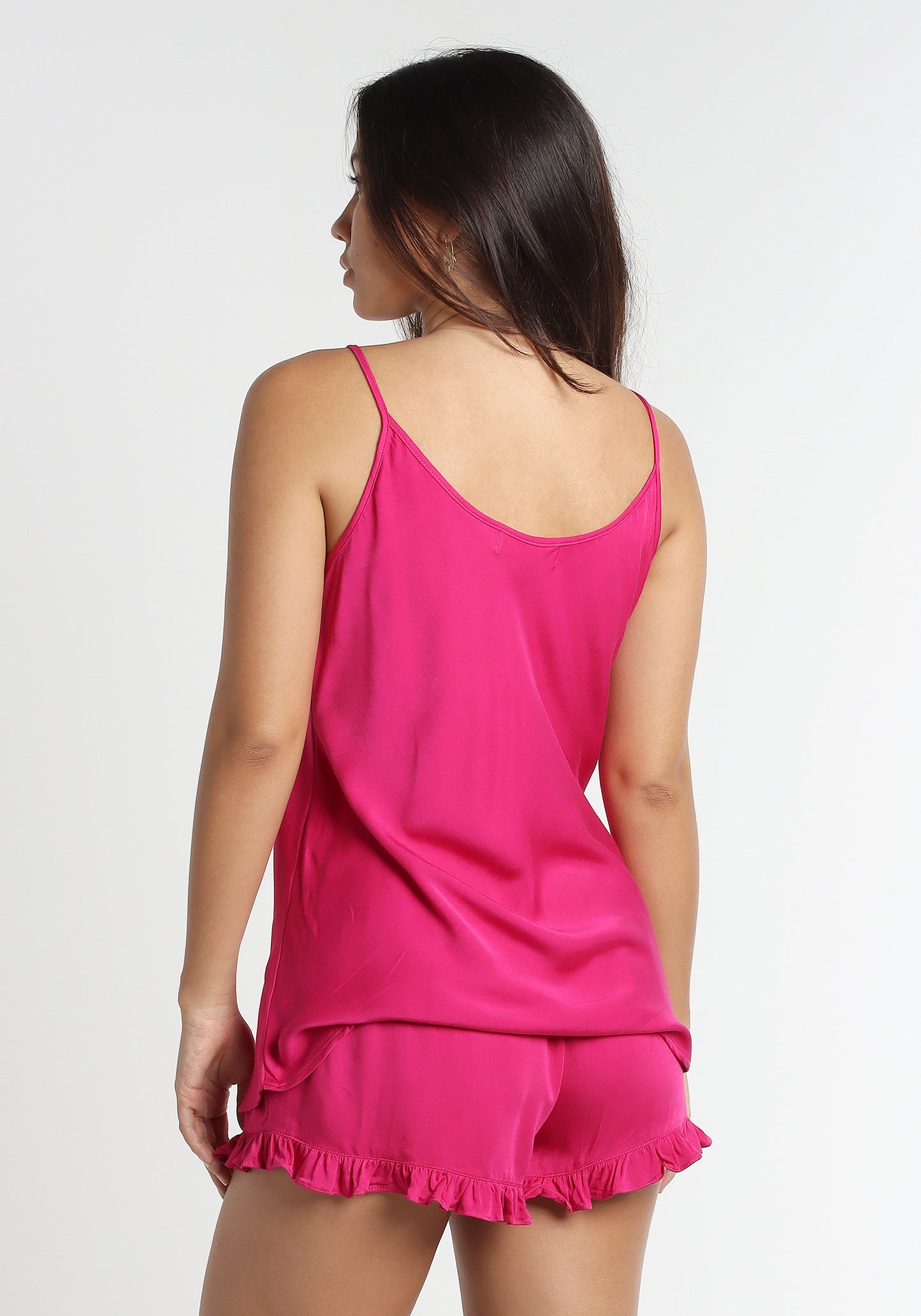 PJ Set Bamboo Satin Hot Pink