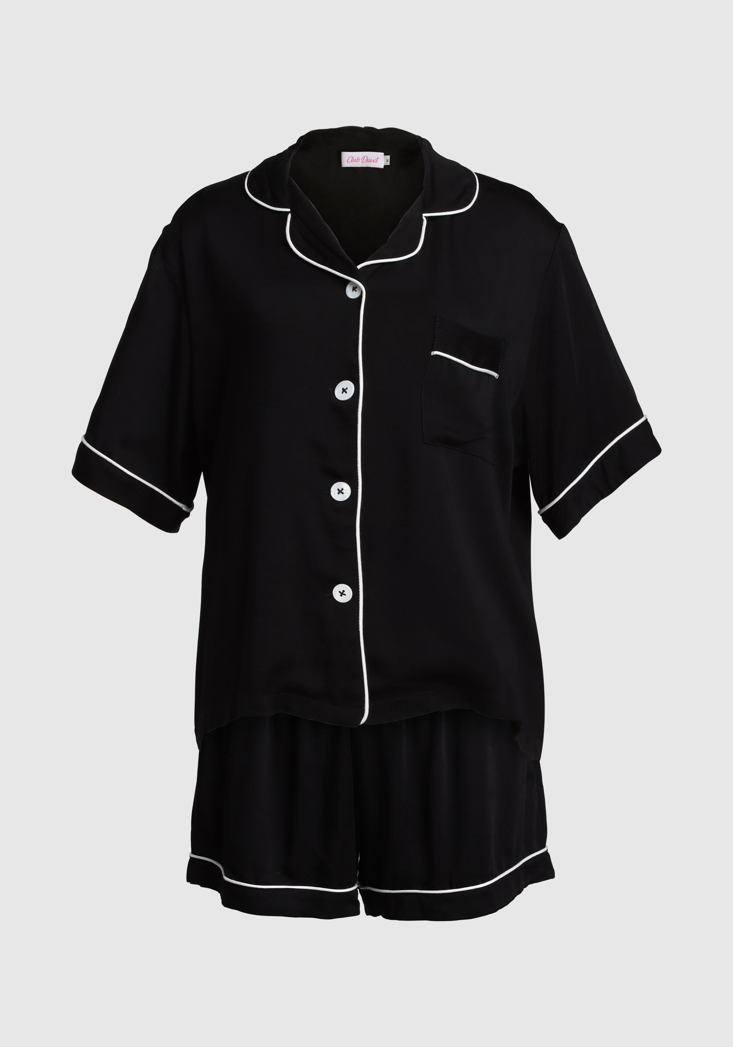 PJ Set Short Silk Black