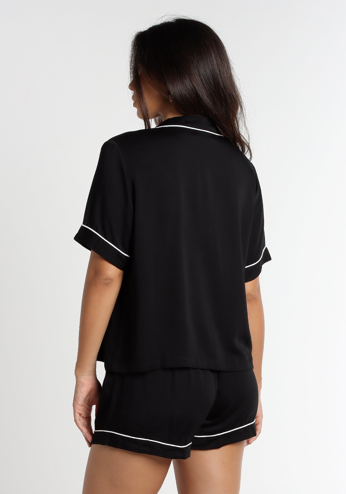 PJ Set Short Silk Black