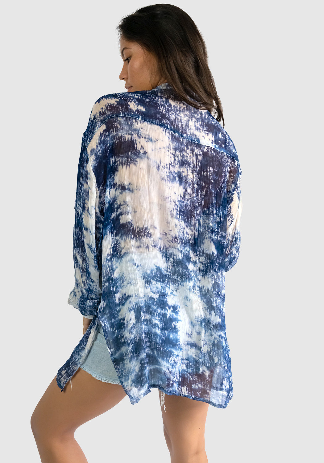 Oversize Satin Shirt V.2 Tiedye
