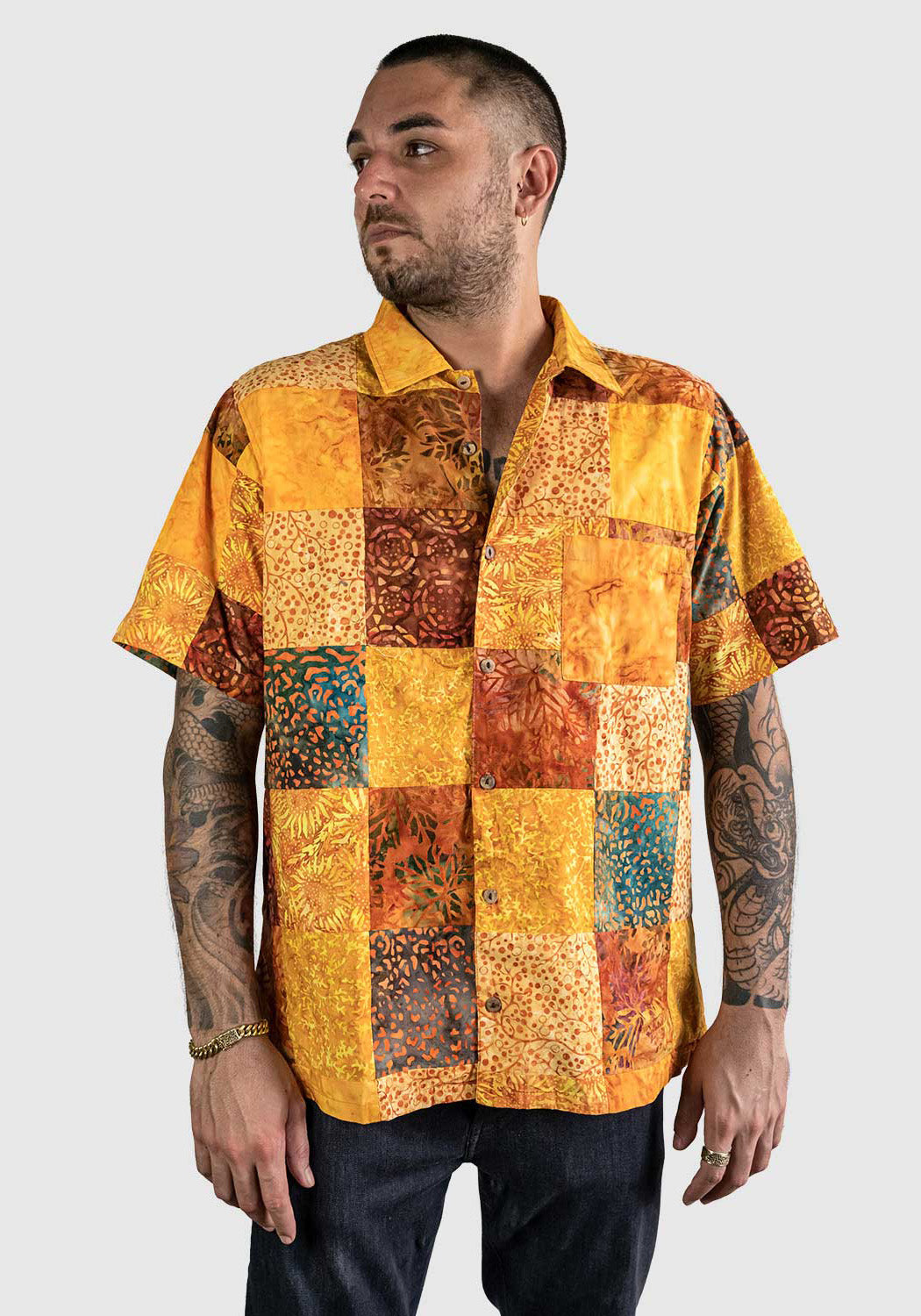 Mens Patchwork Shirt
