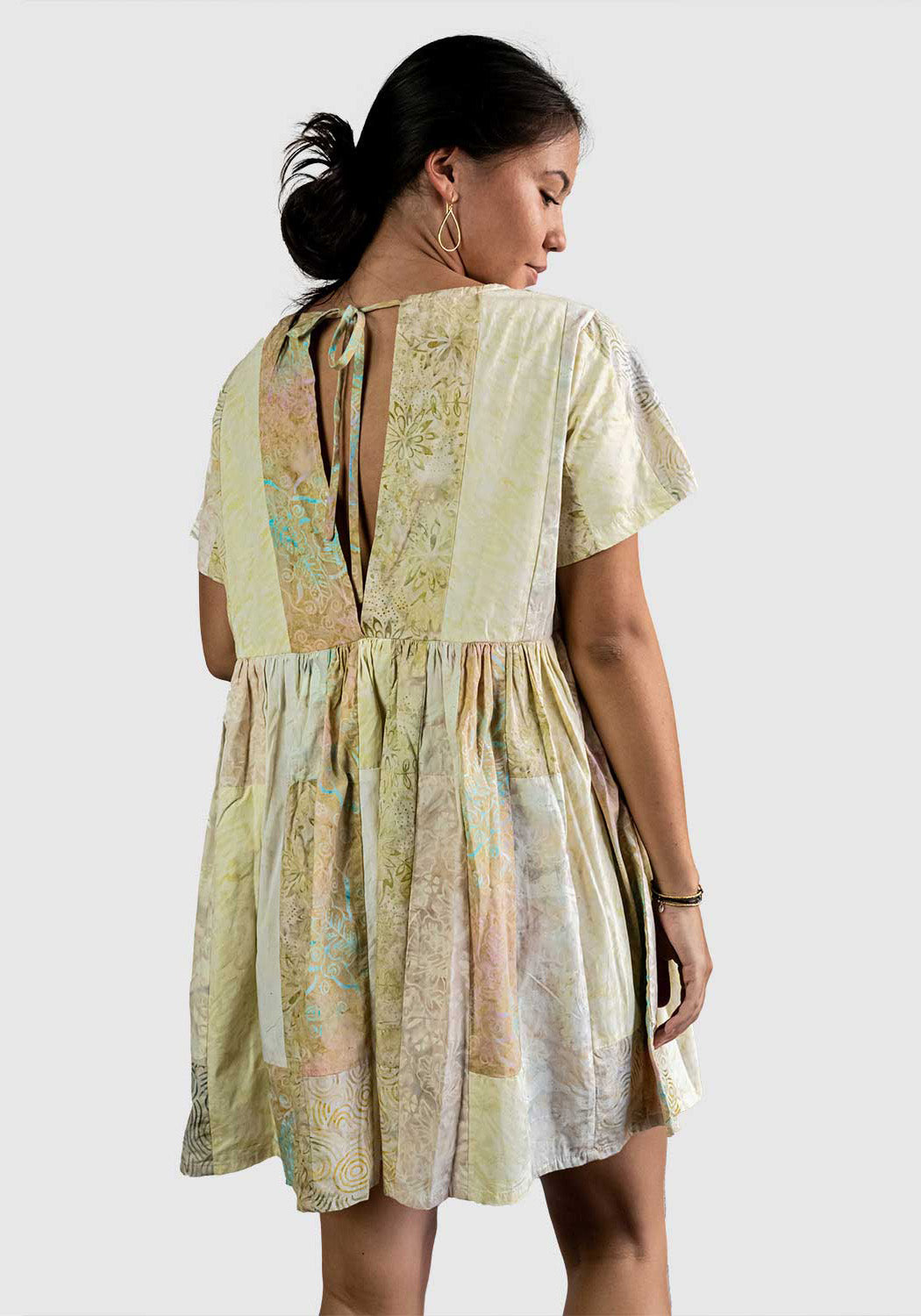 Tie Patchwork Dress