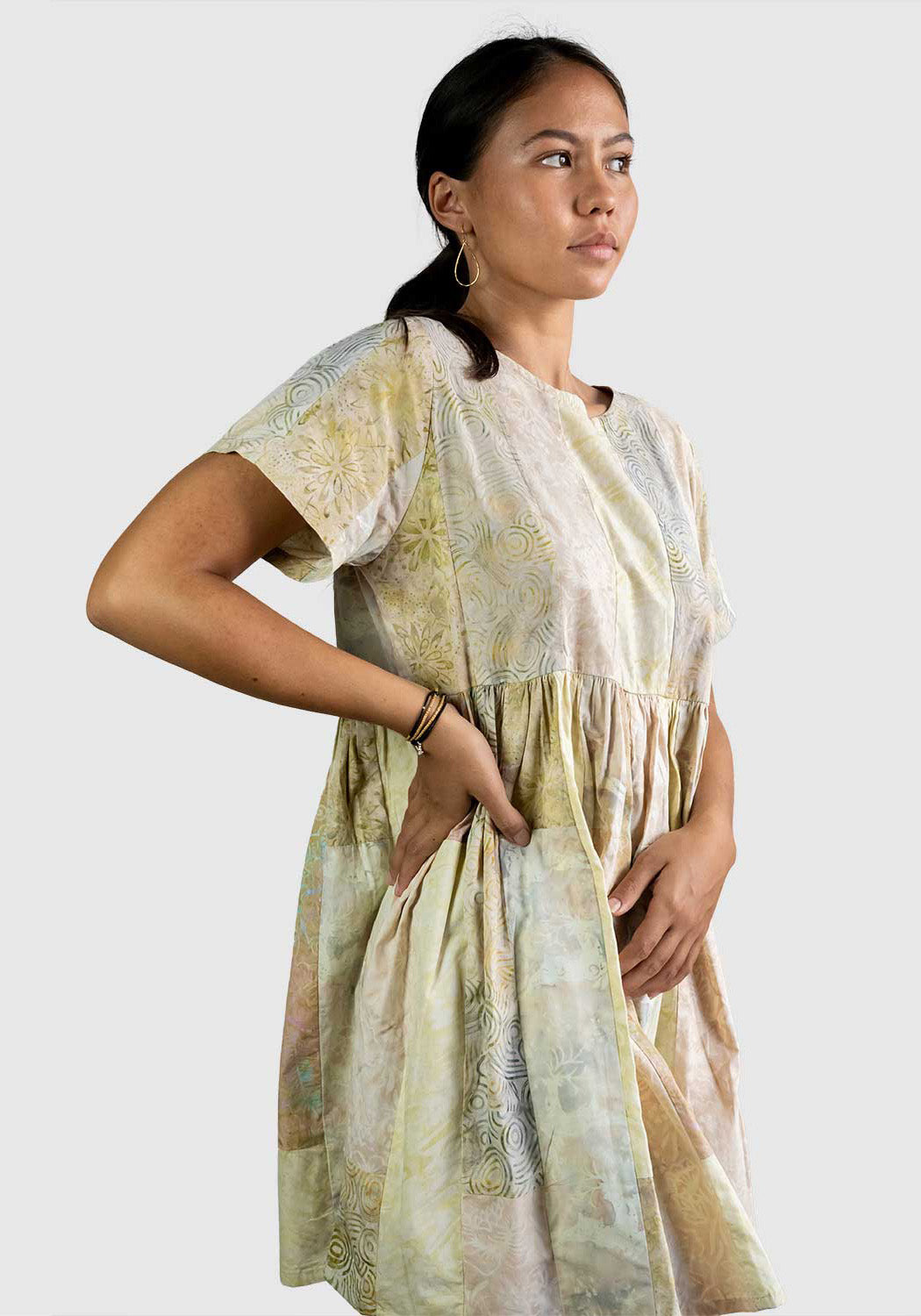 Tie Patchwork Dress