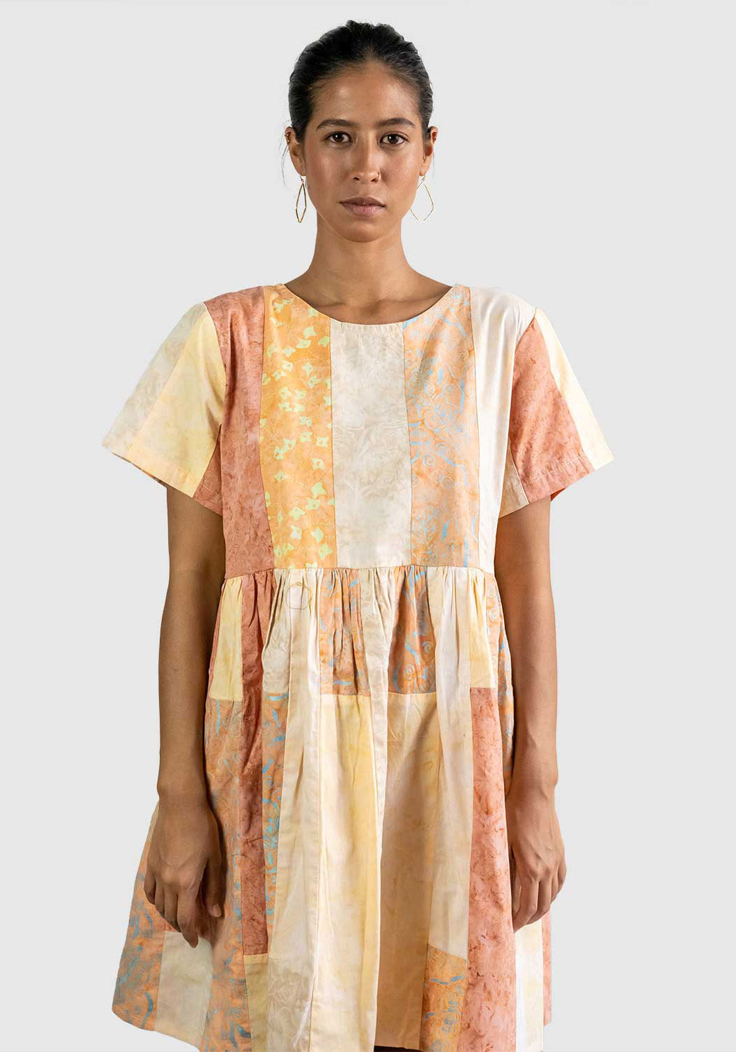 Tie Patchwork Dress