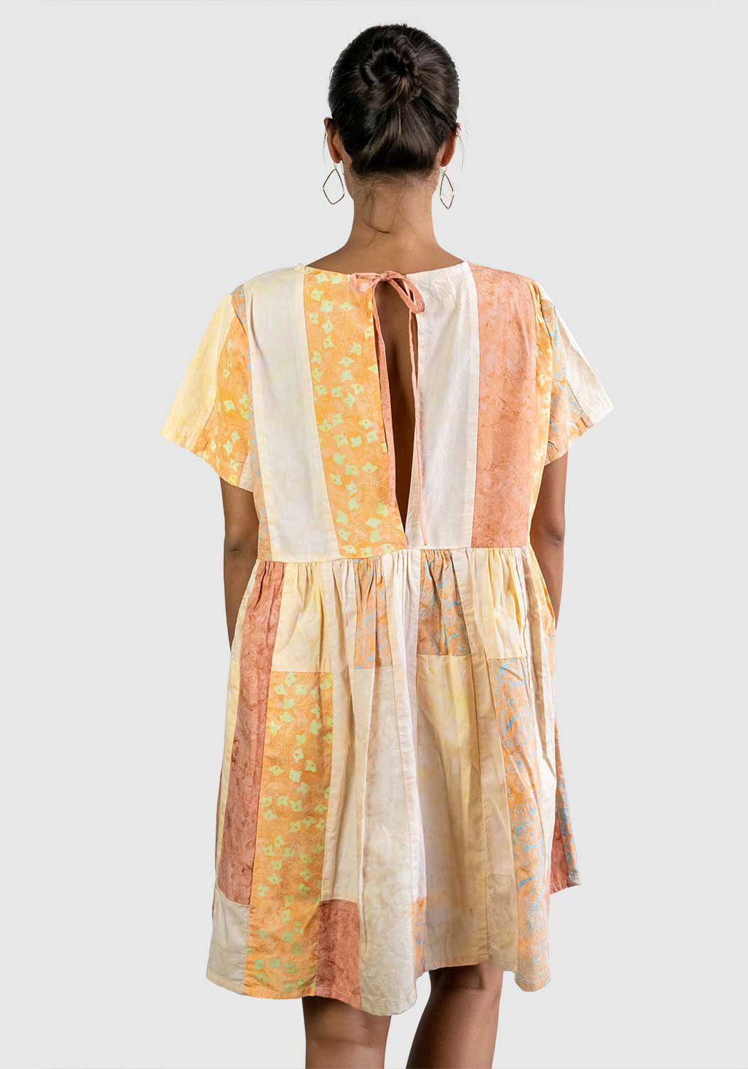 Tie Patchwork Dress
