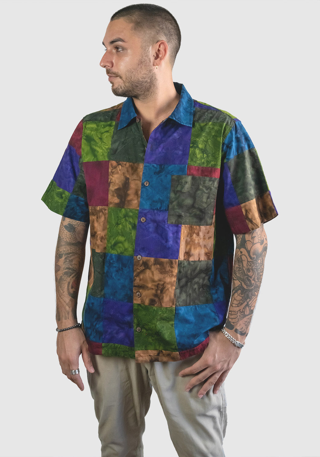 Mens Patchwork Shirt