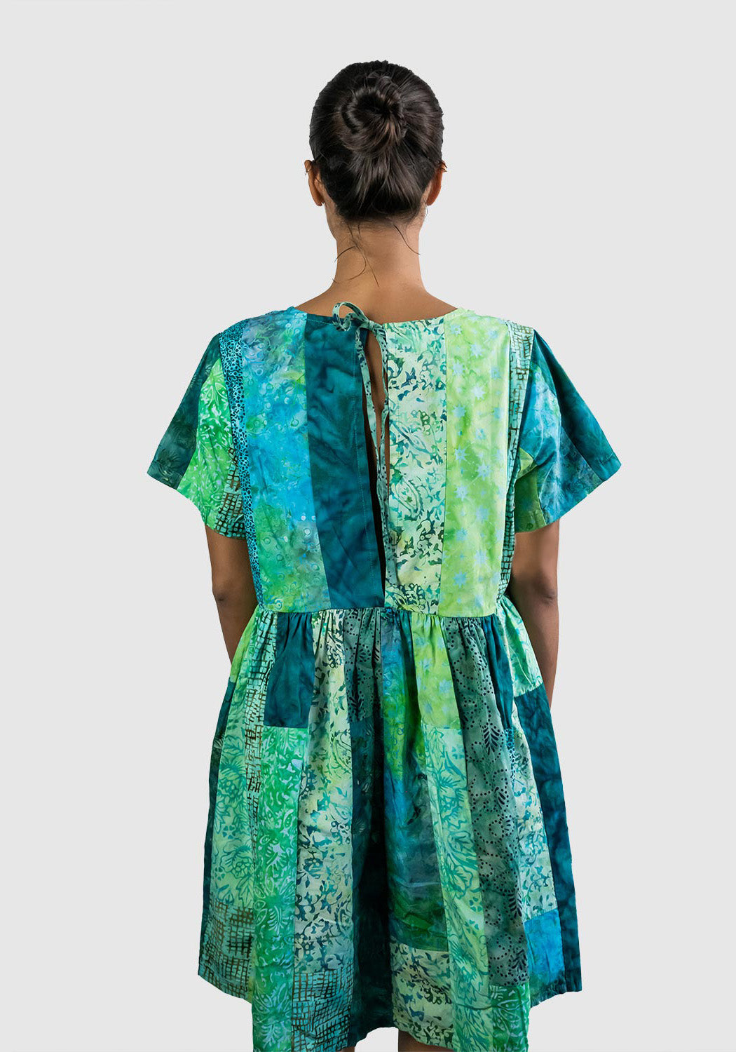 Tie Patchwork Dress