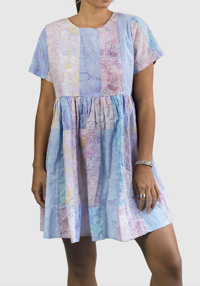 Tie Patchwork Dress