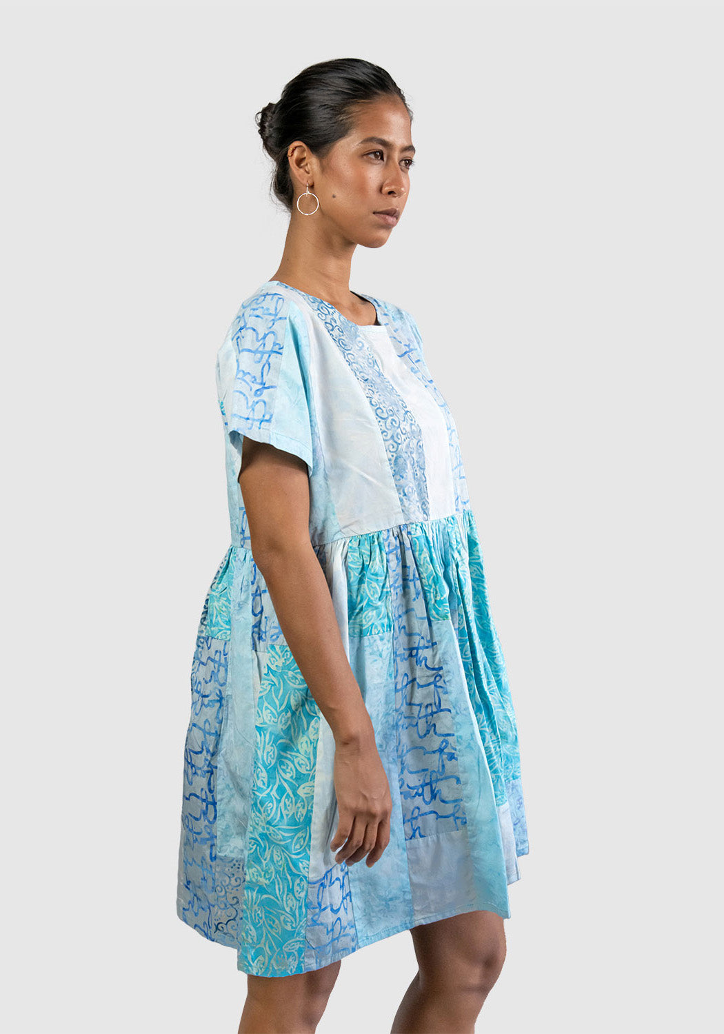 Tie Patchwork Dress