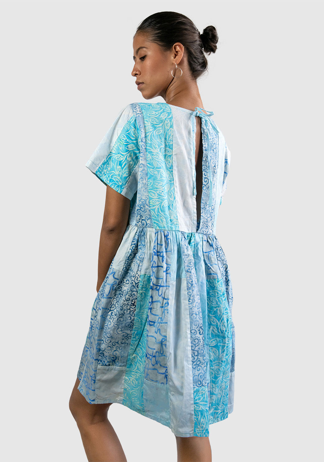 Tie Patchwork Dress