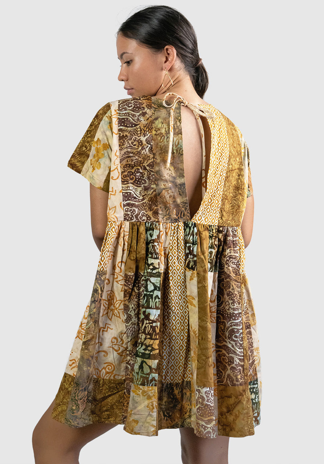 Tie Patchwork Dress