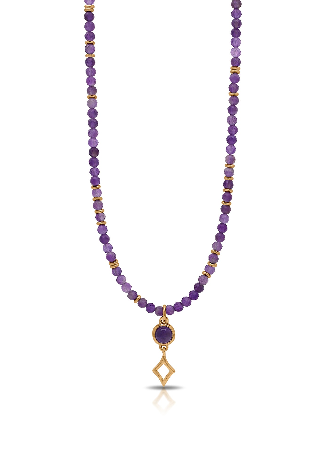 Amethyst Ether Element Beaded Necklace and Pendant