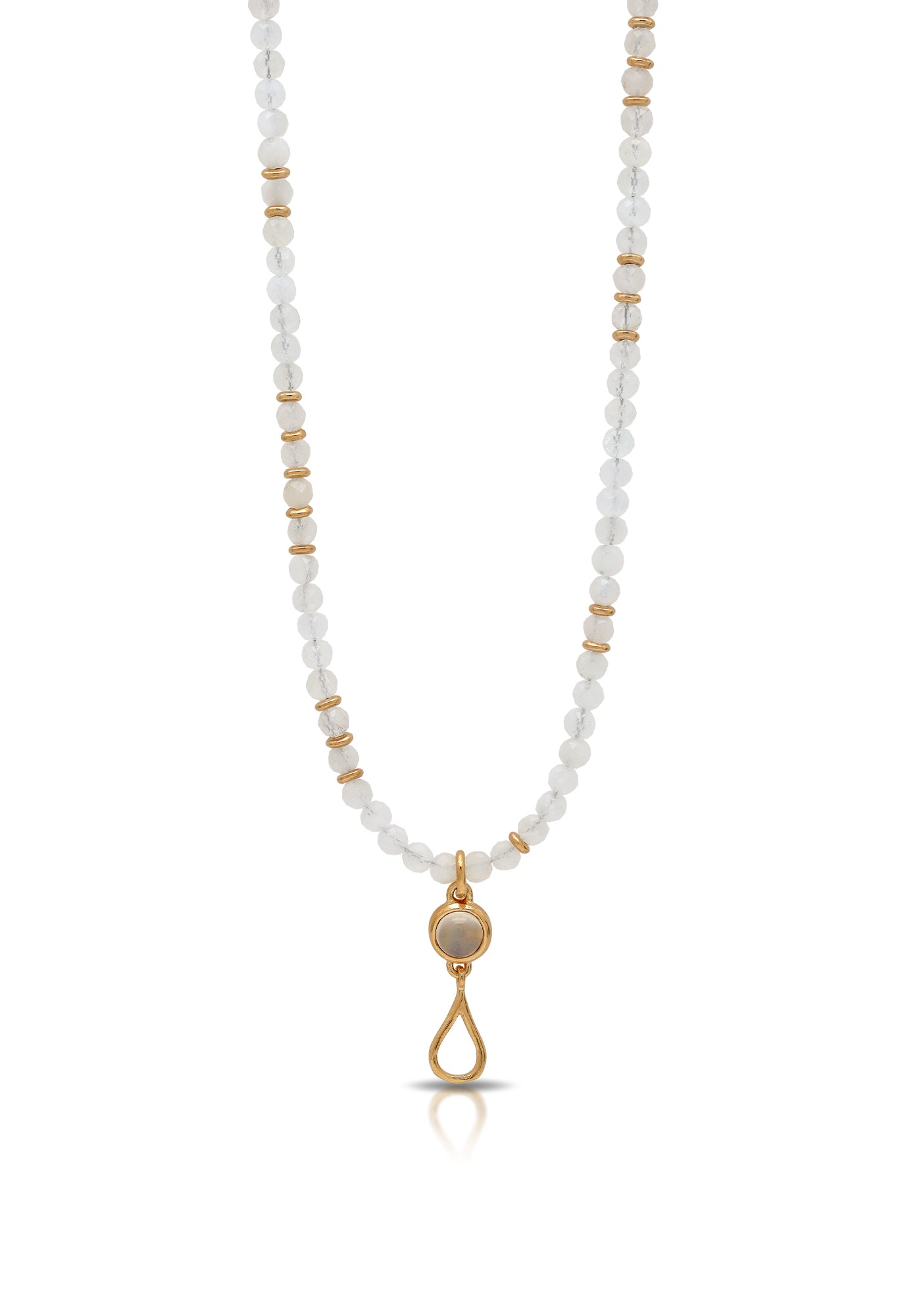 Moonstone Water Element Beaded Necklace and Pendant