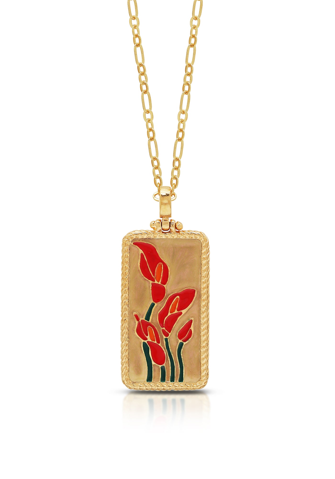Bloom Where You Are Rooted Enamel Necklace