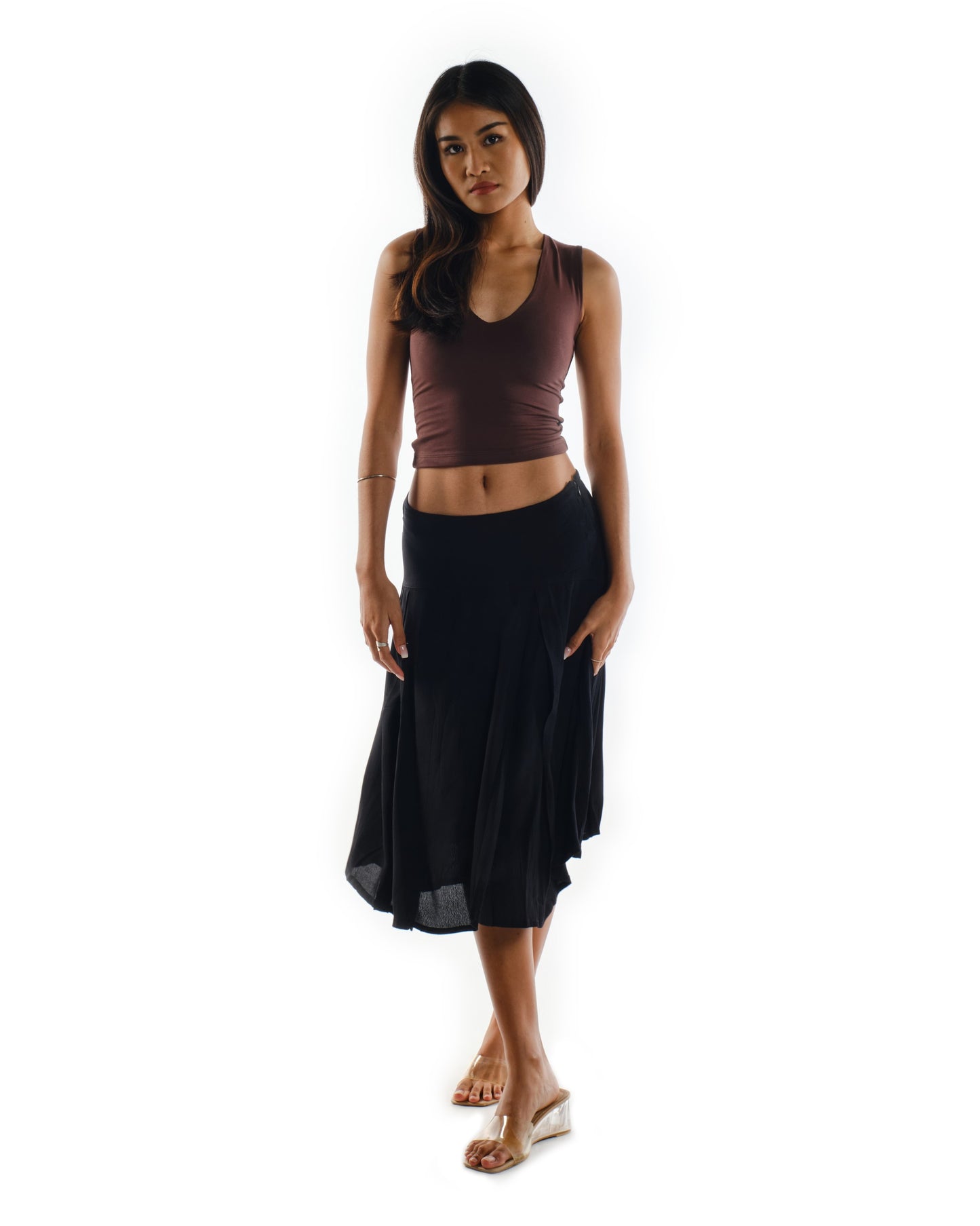 Viscose Midi Skirt