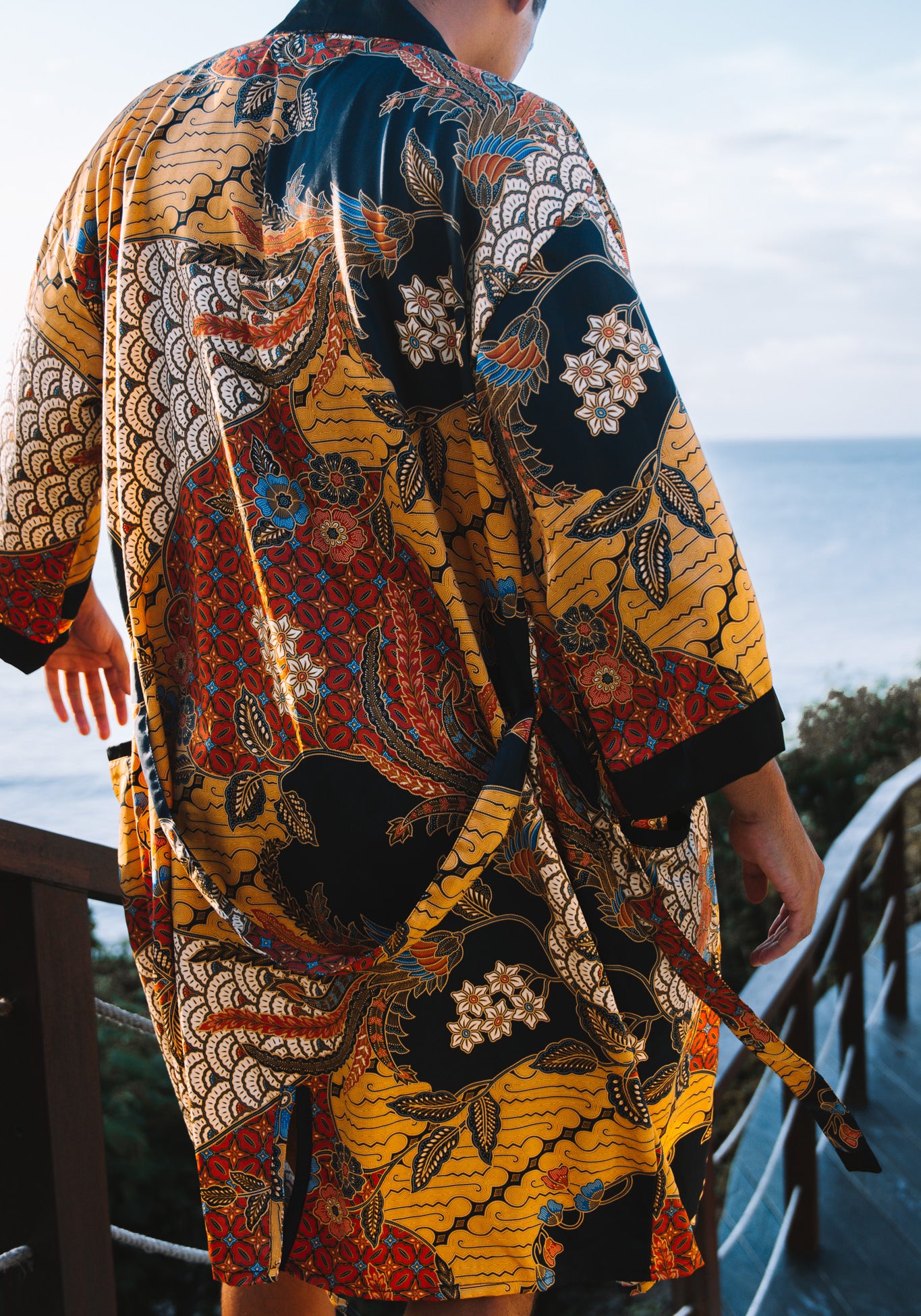 The Budaya Kimono - Black Yellow Batik