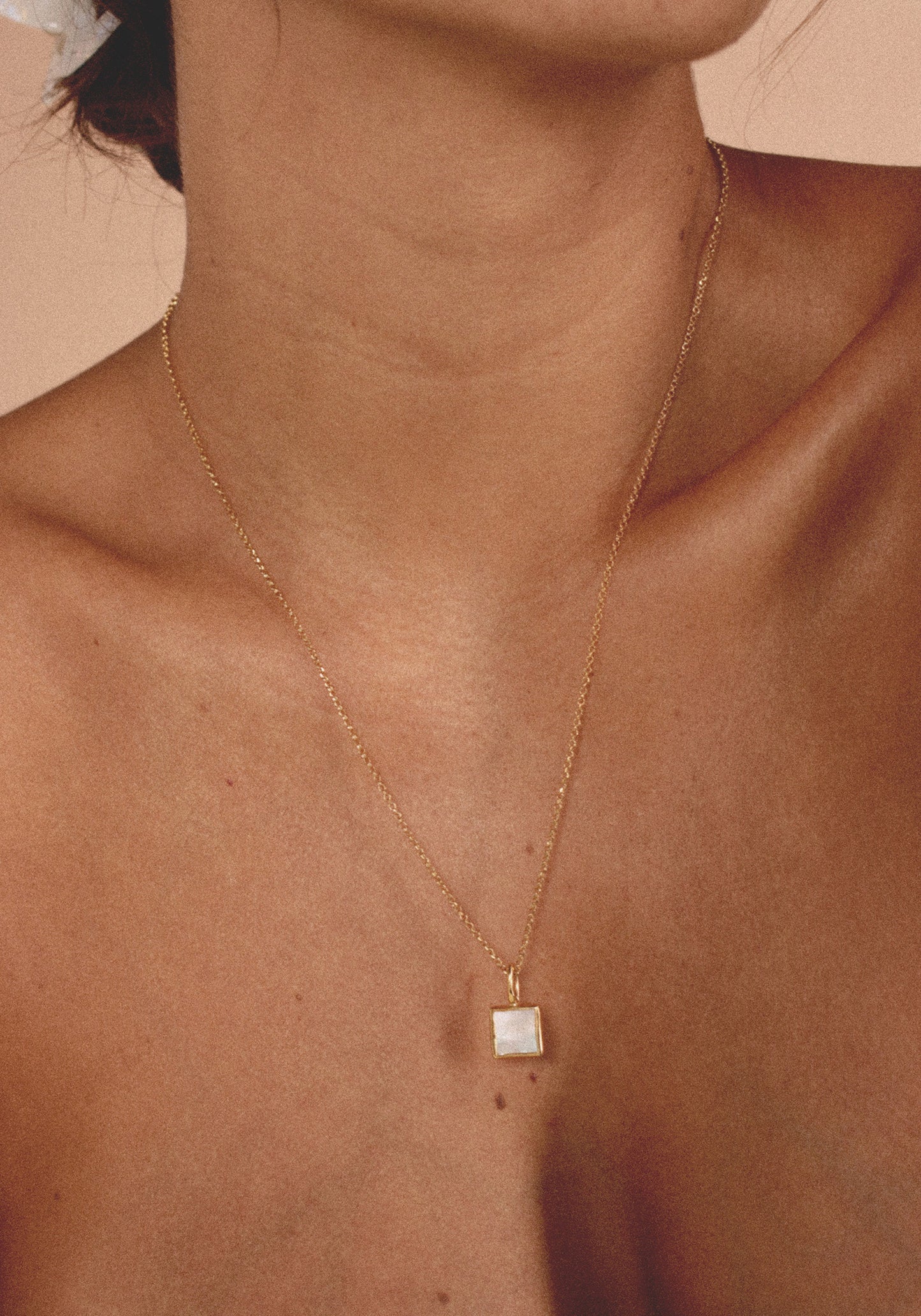 Gold Mother Of Pearl Necklace
