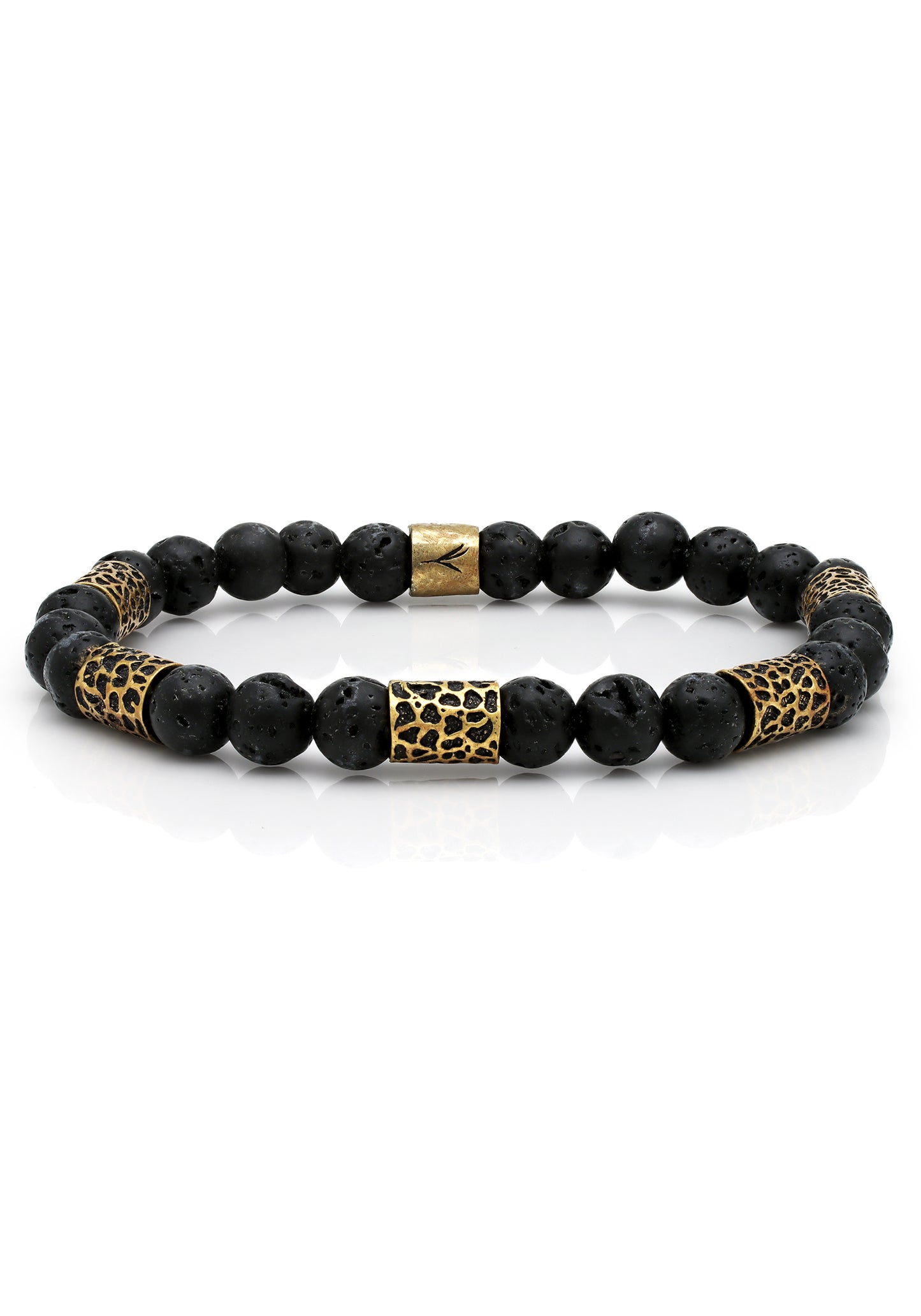 Leopard Lava Stone Stretch Bracelet (Strength and Confidence)