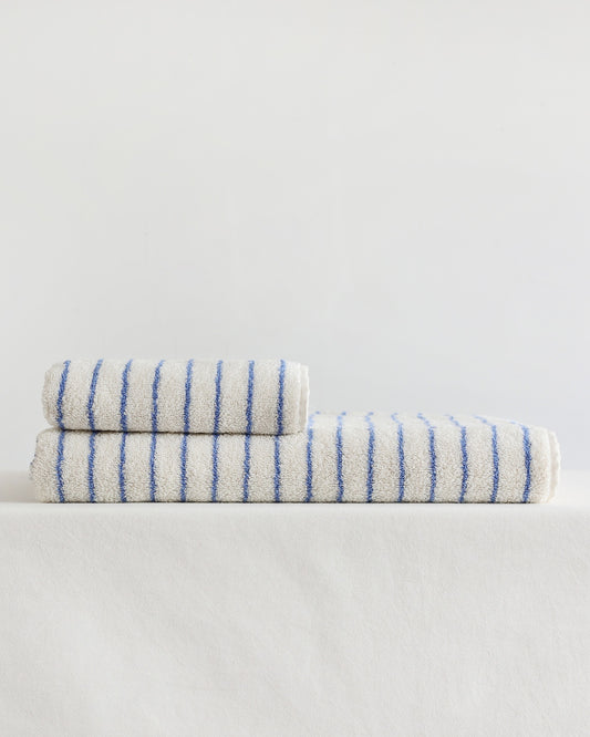 White / Sky Stripe Towel