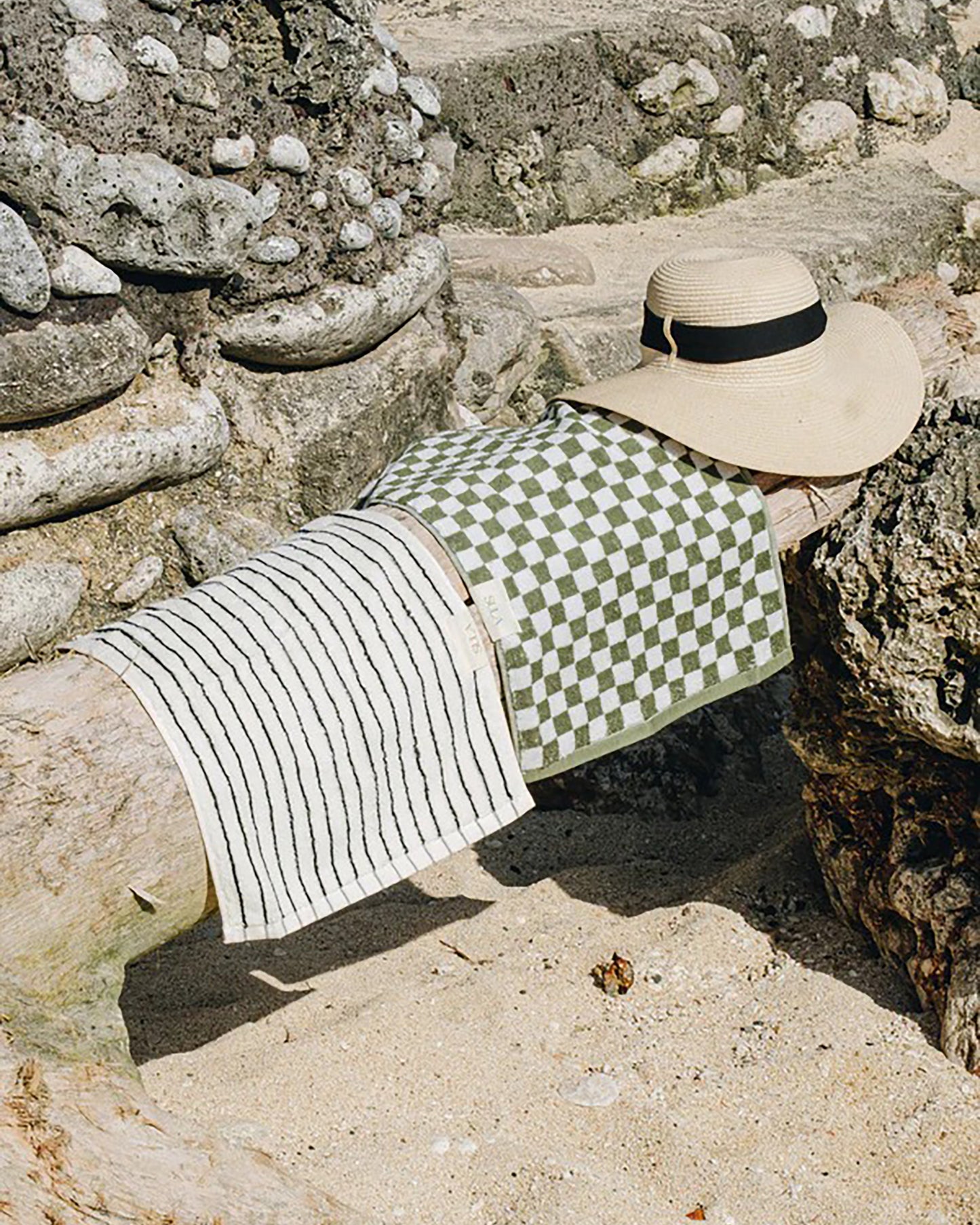 Ivory Ink Stripes Towel