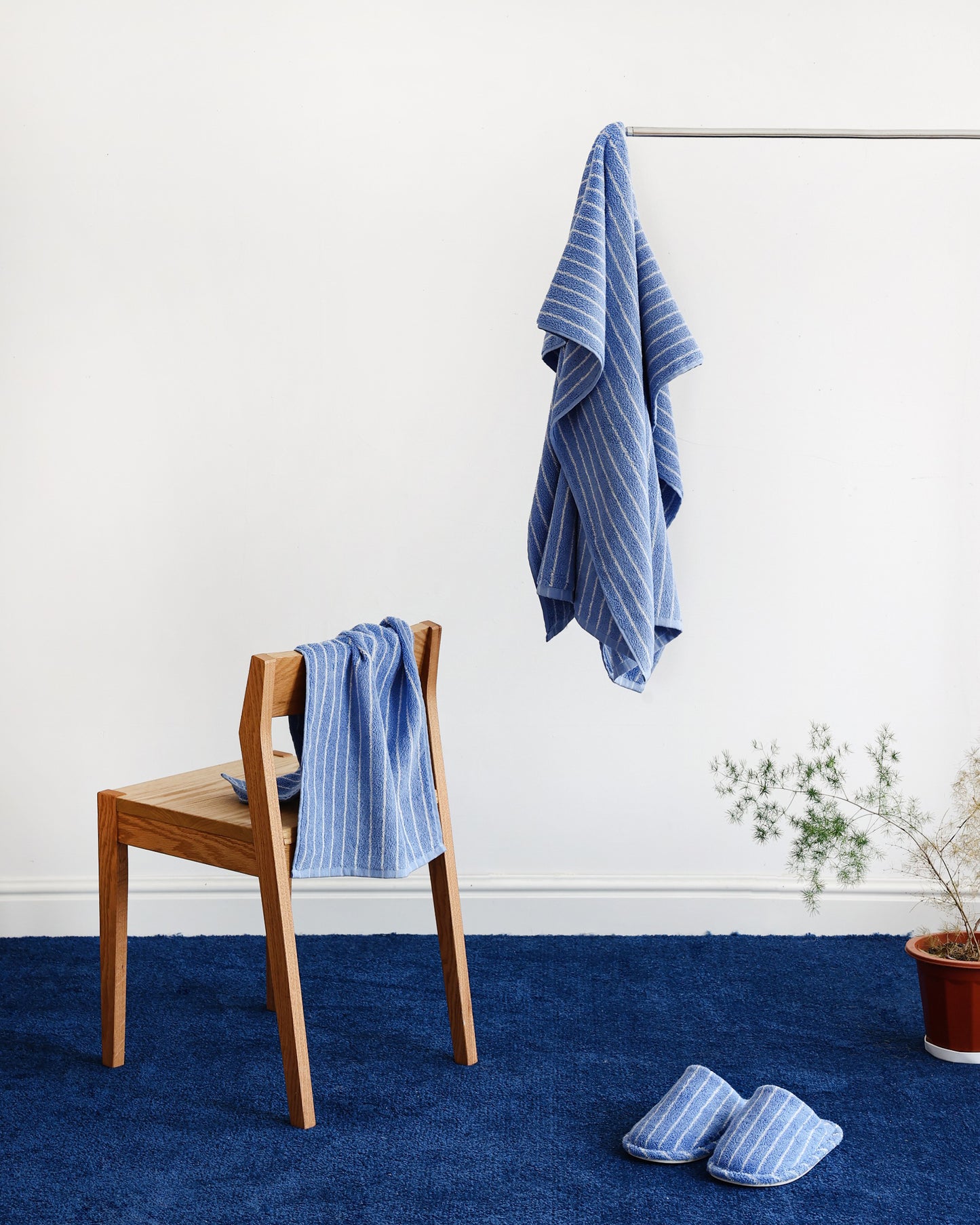 Ocean / White Stripe Towel